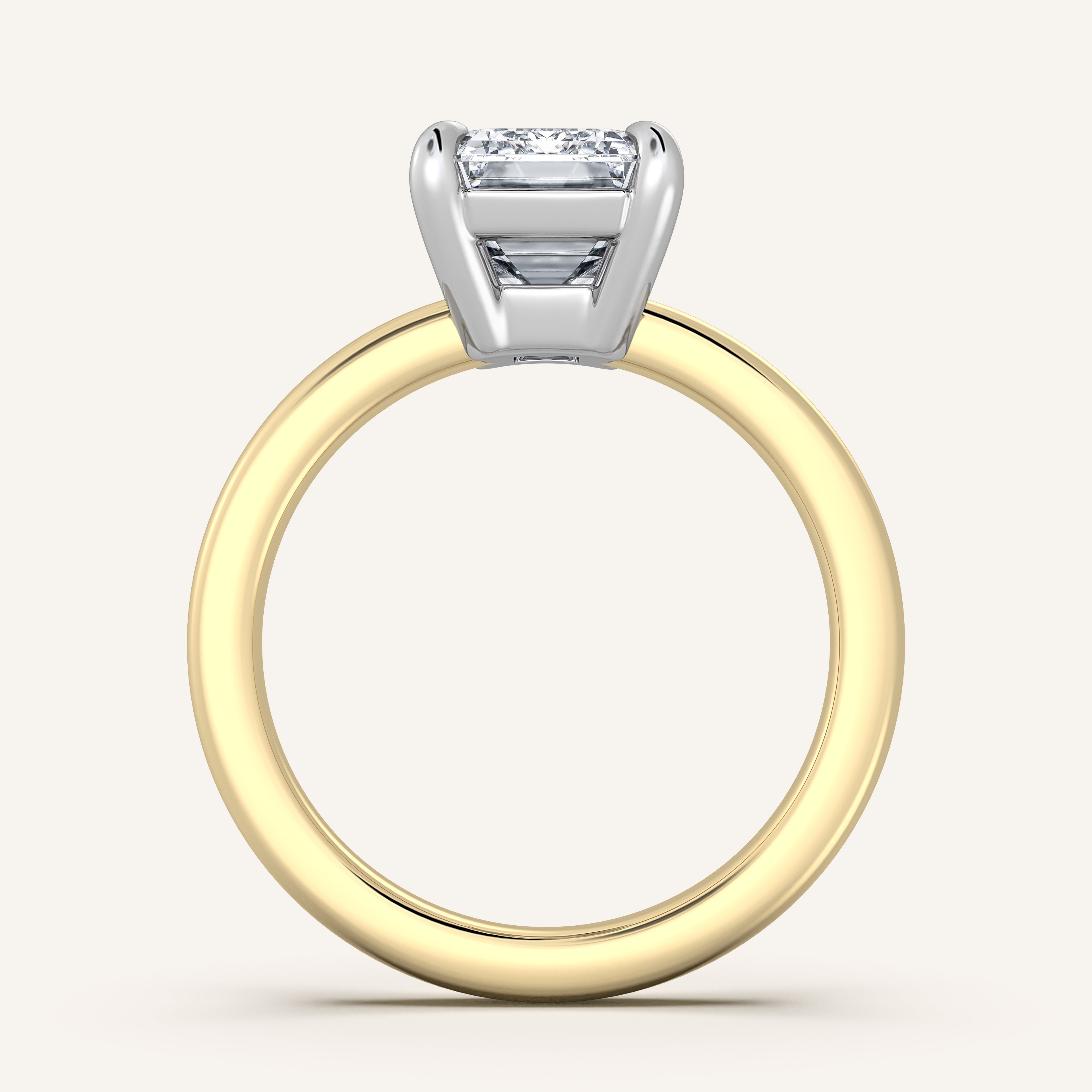 shape: Emerald | metal: Two Tone | view: 4