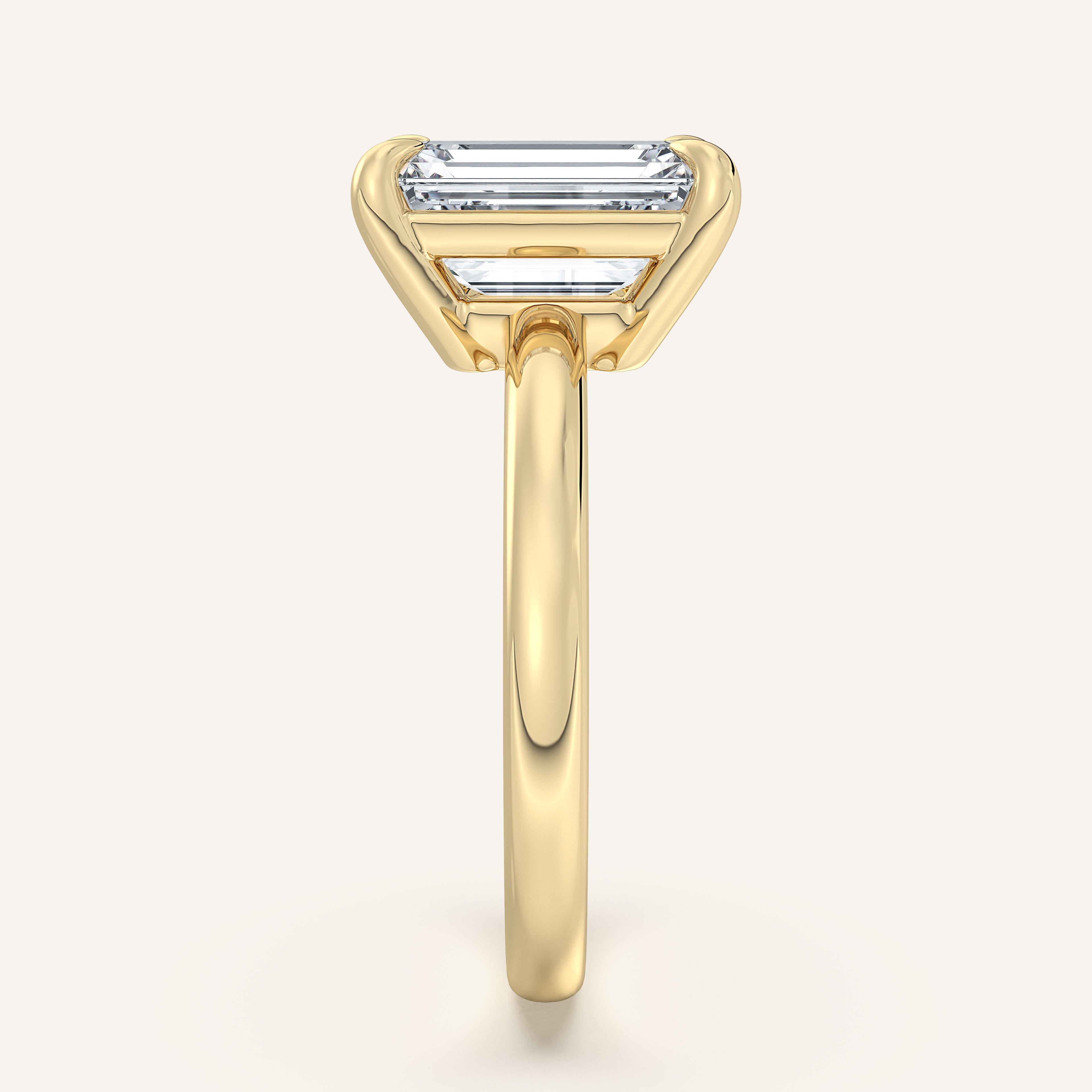 shape: Emerald | metal: Yellow Gold | view: 4