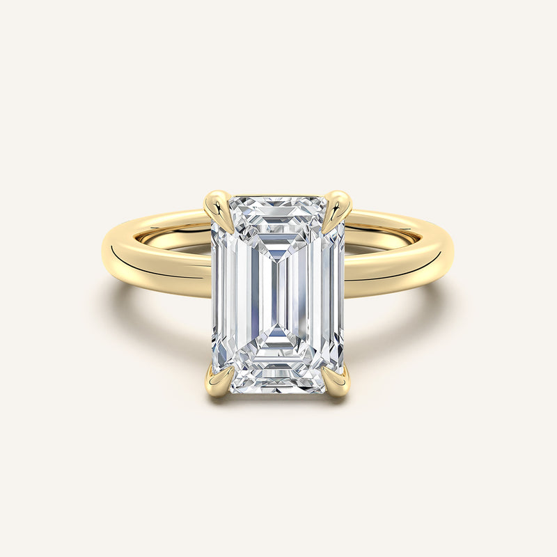 shape: Emerald | metal: Yellow Gold | view: 1