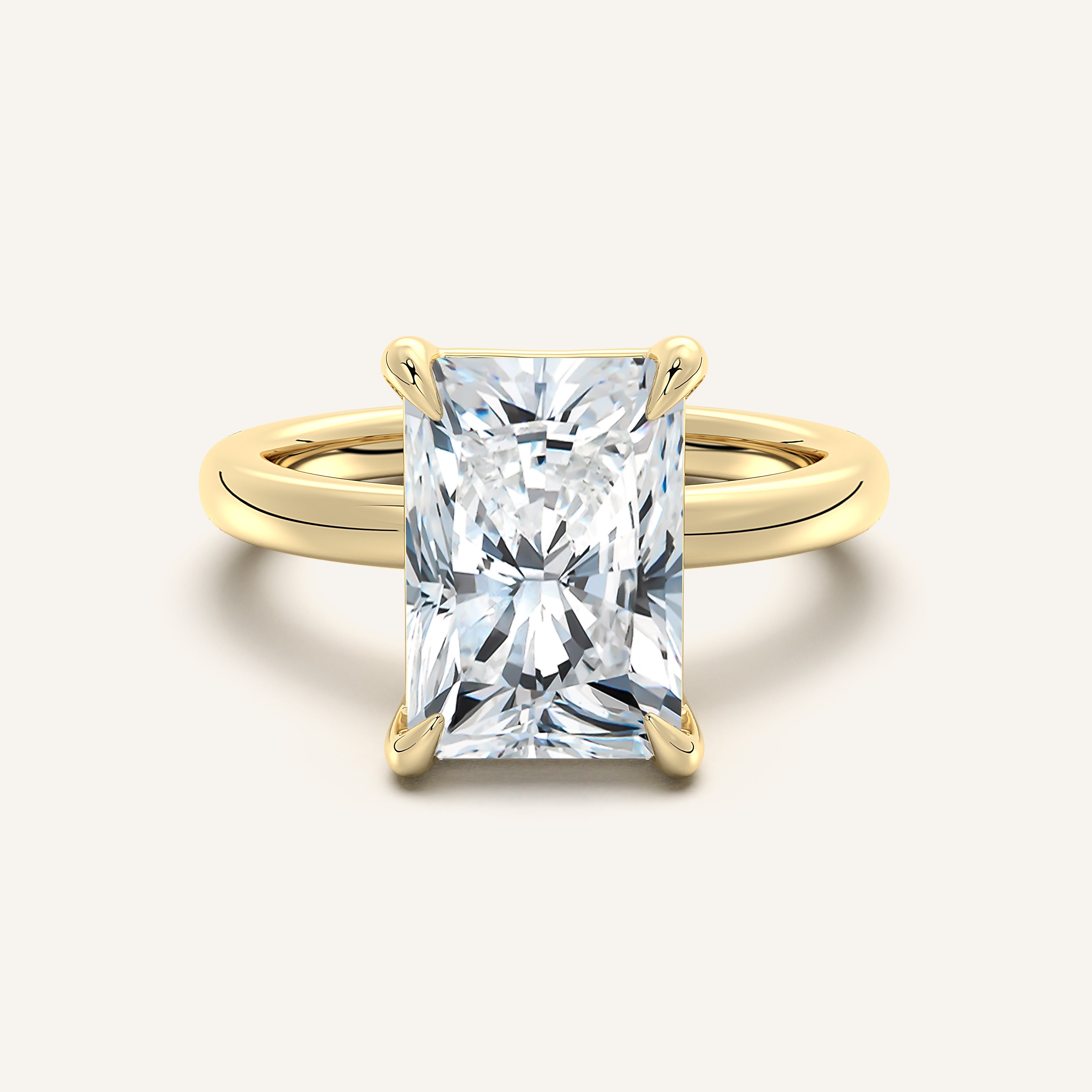 shape: Radiant | metal: Yellow Gold | view: 1