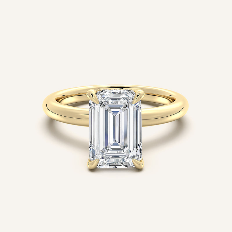 shape: Emerald | metal: Yellow Gold | view: 1