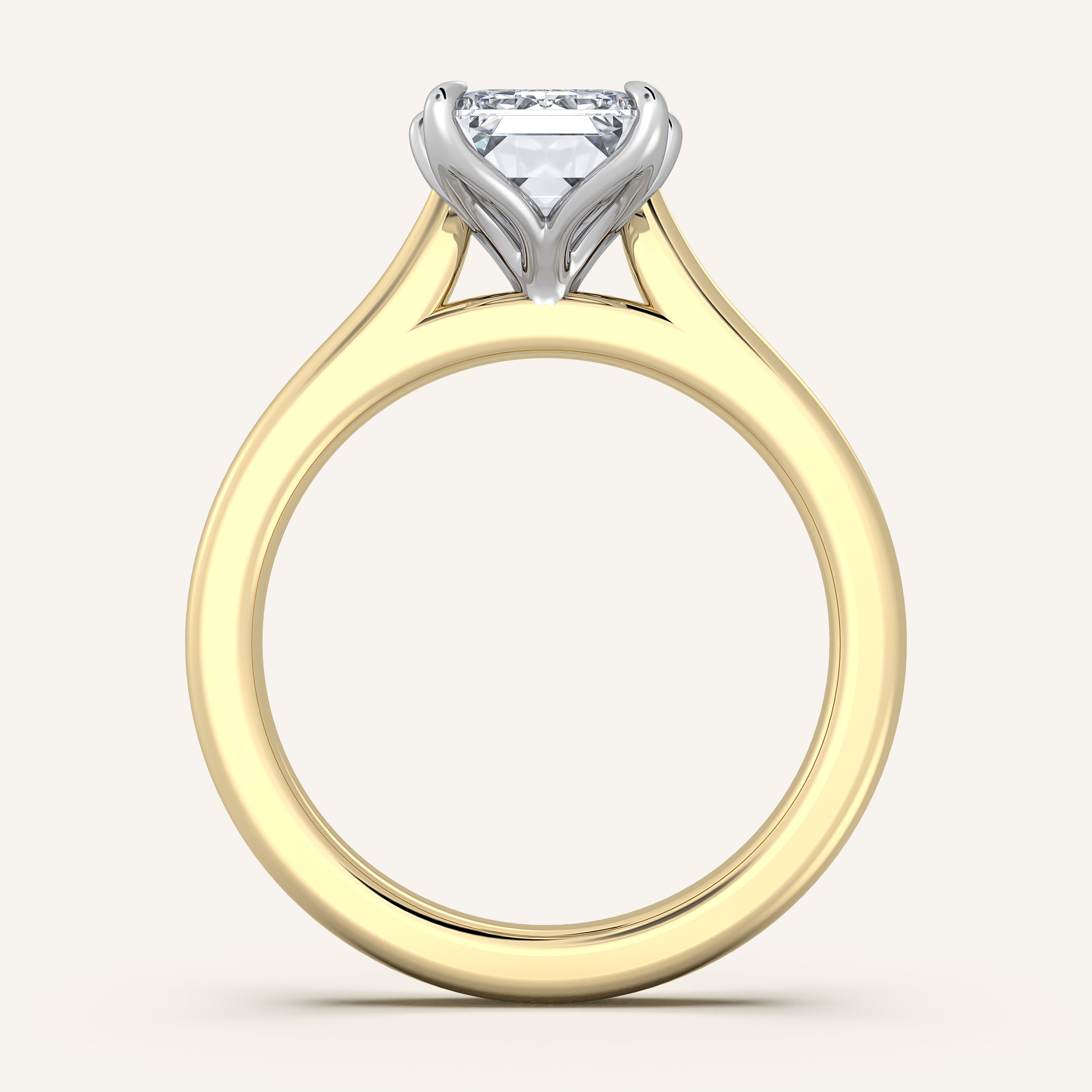 shape: Emerald | metal: Two Tone | view: 3