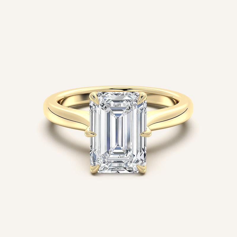 shape: Emerald | metal: Yellow Gold | view: 1