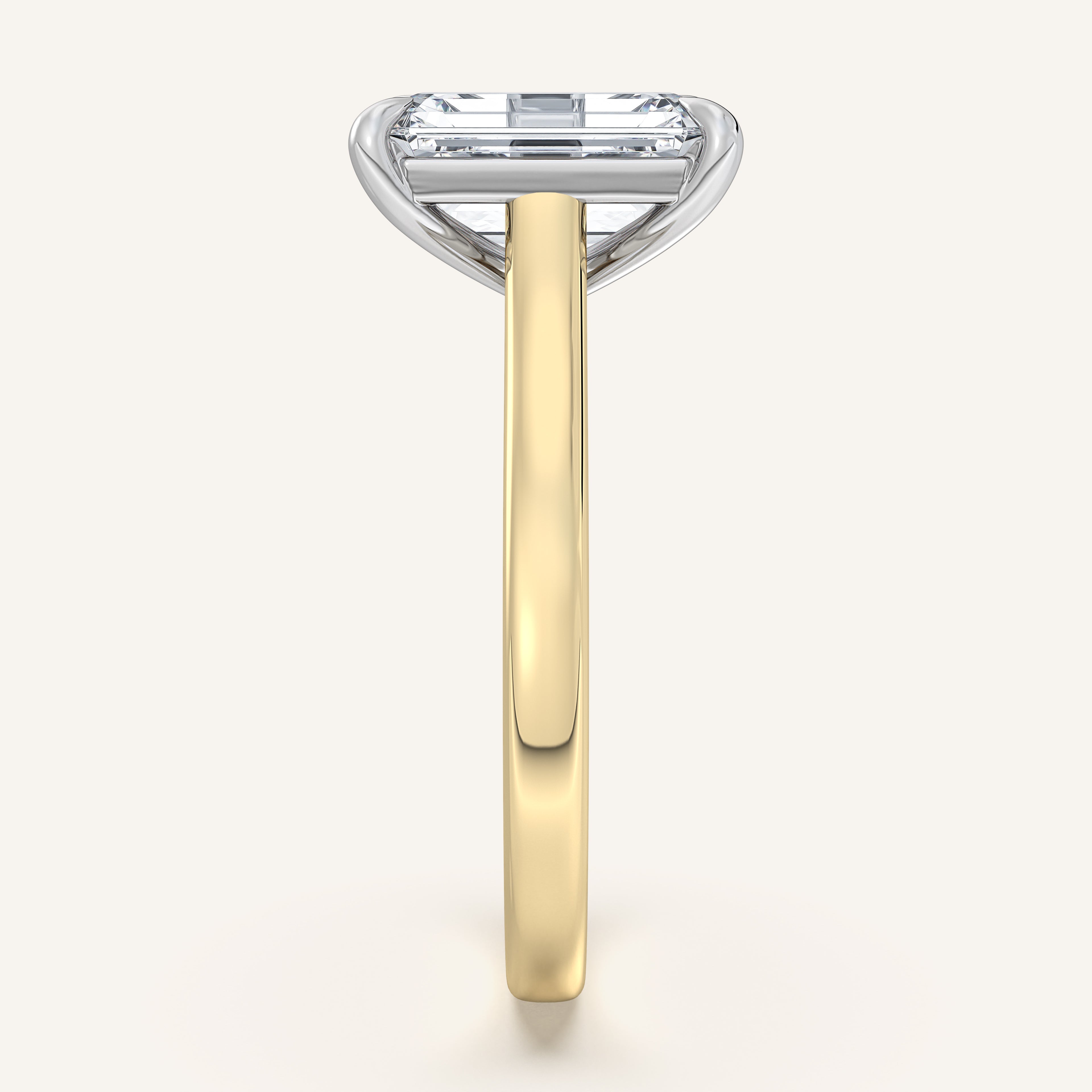shape: Emerald | metal: Two Tone | view: 4