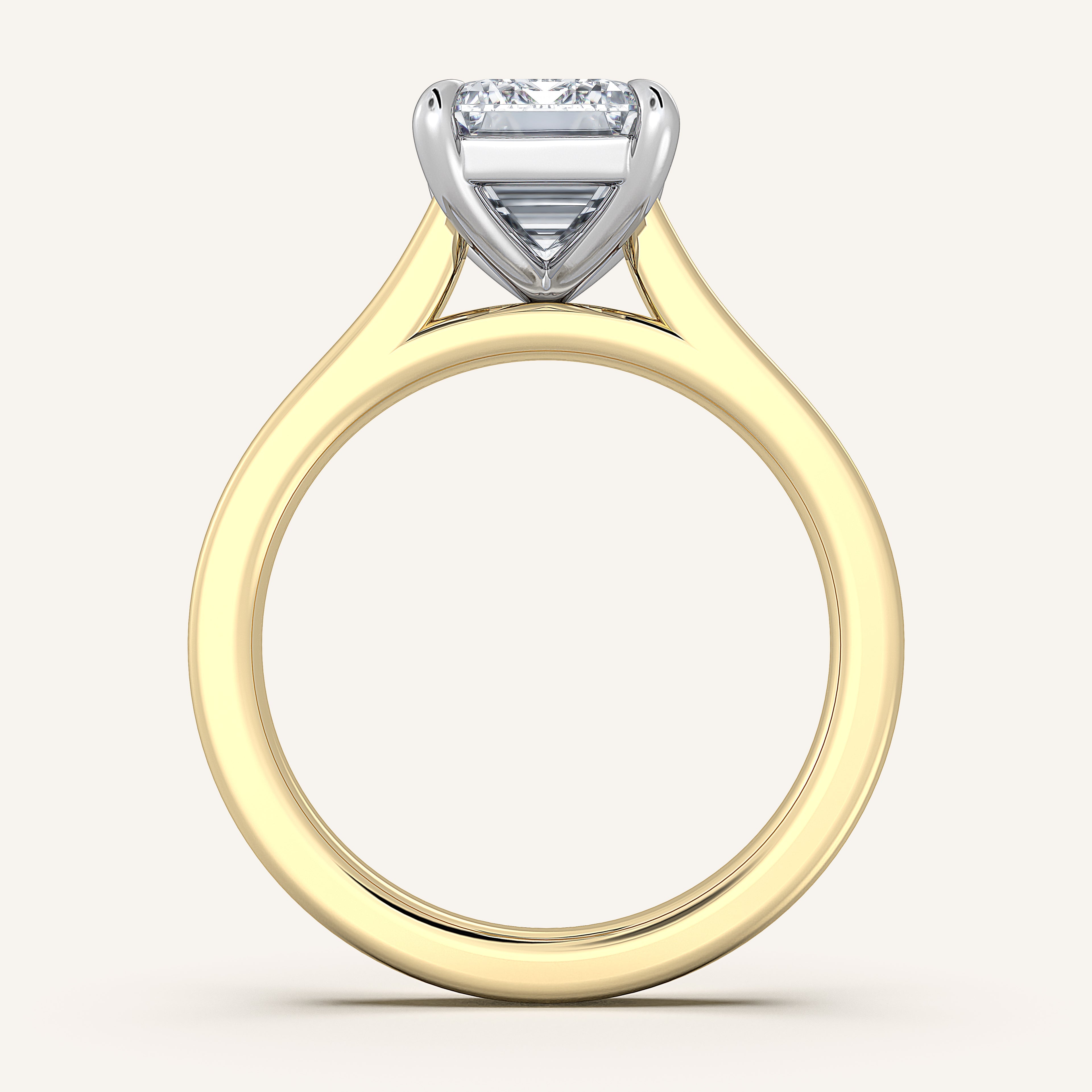 shape: Emerald | metal: Two Tone | view: 3