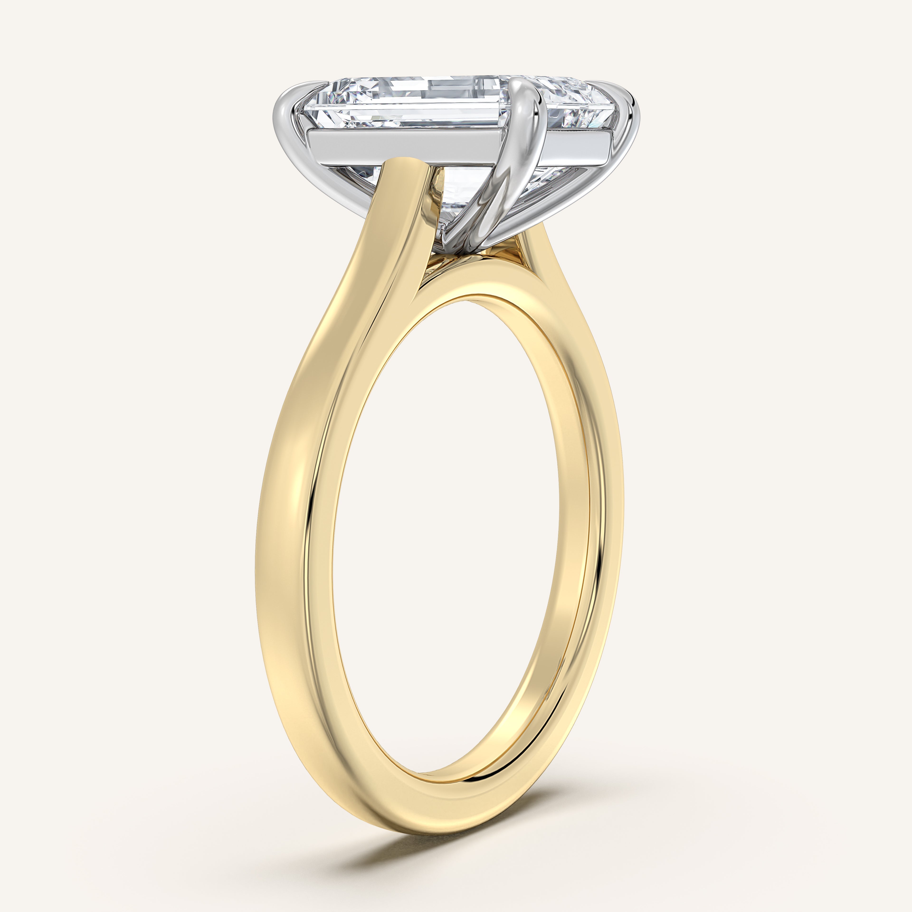shape: Emerald | metal: Two Tone | view: 2