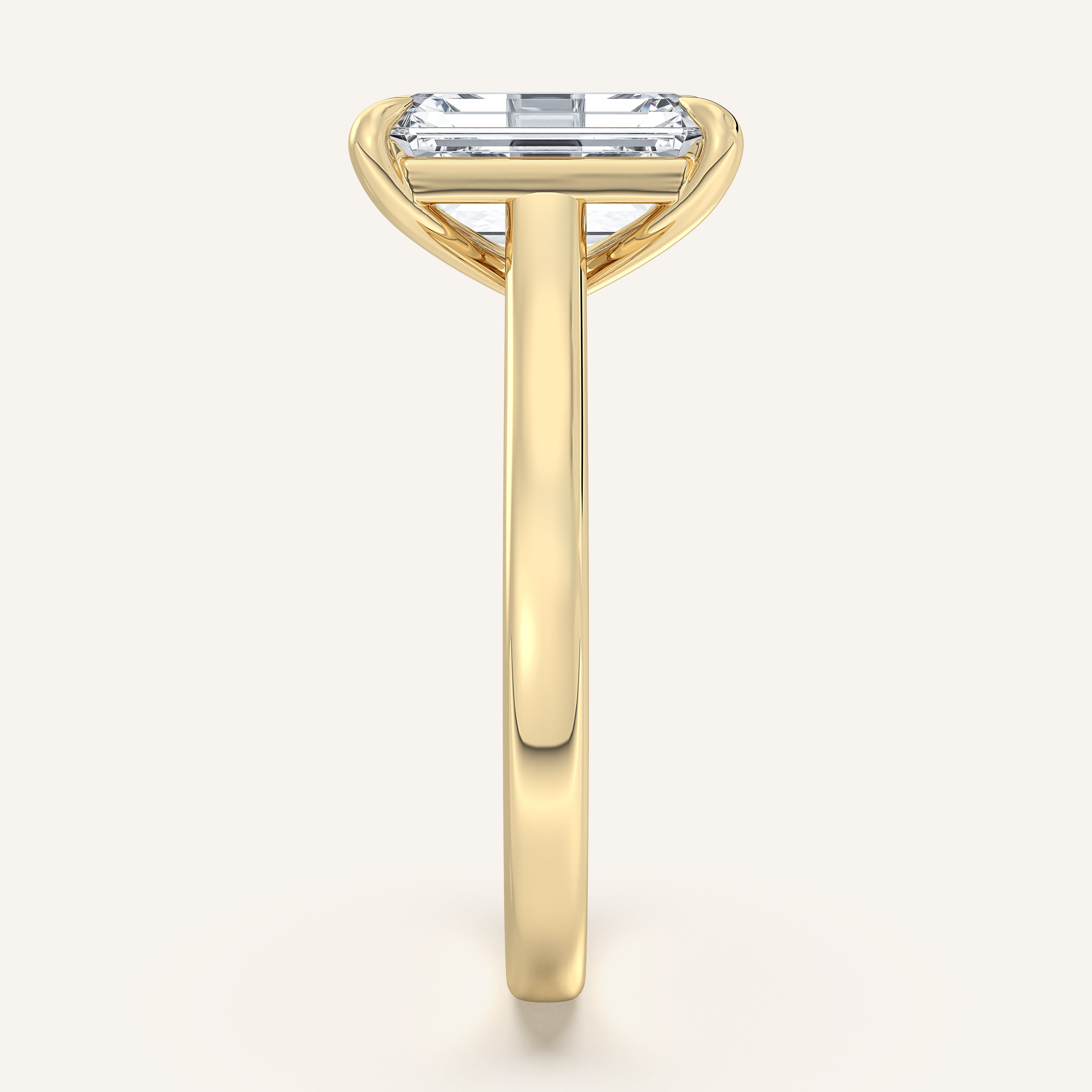 shape: Emerald | metal: Yellow Gold | view: 4