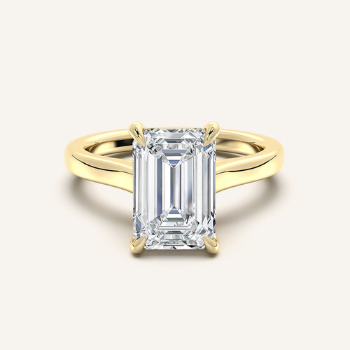 shape: Emerald | metal: Yellow Gold | view: 1