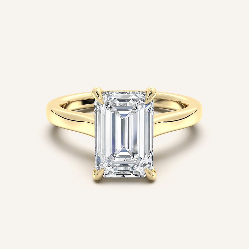 shape: Emerald | metal: Yellow Gold | view: 1