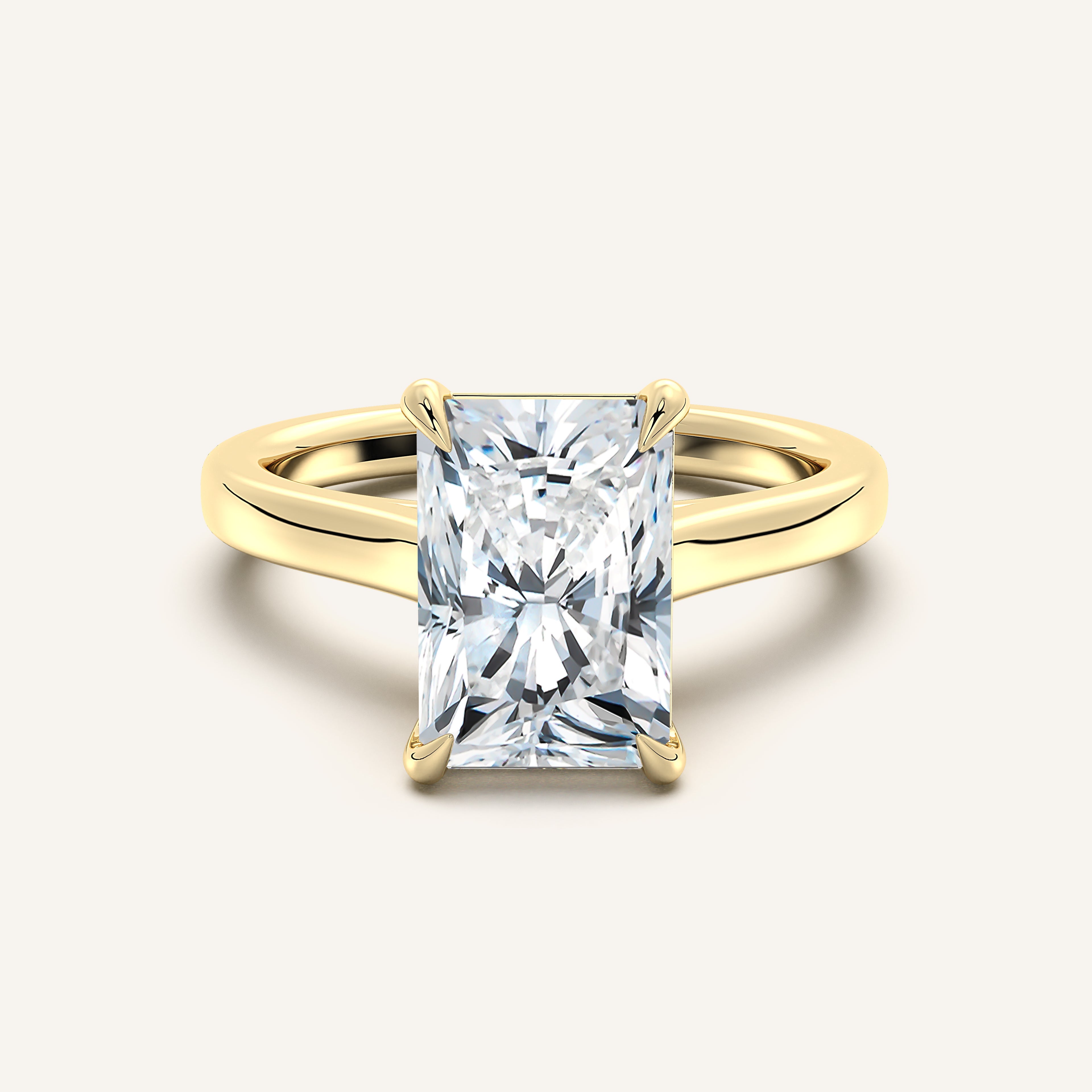 shape: Radiant | metal: Yellow Gold | view: 1