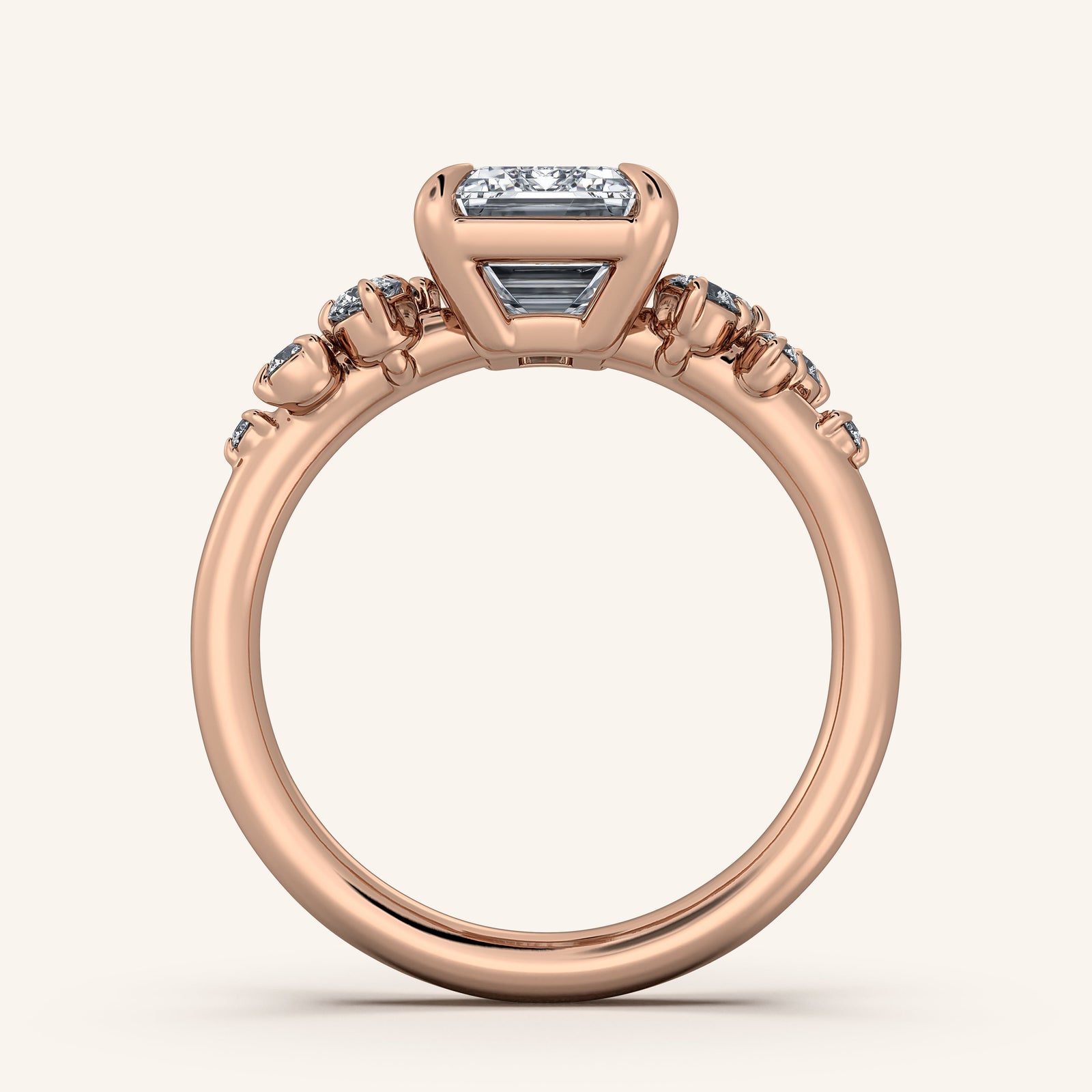 Camille — Floral Accent Engagement Ring