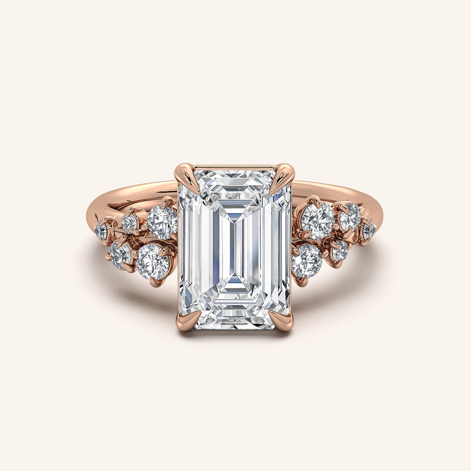 Camille — Floral Accent Engagement Ring