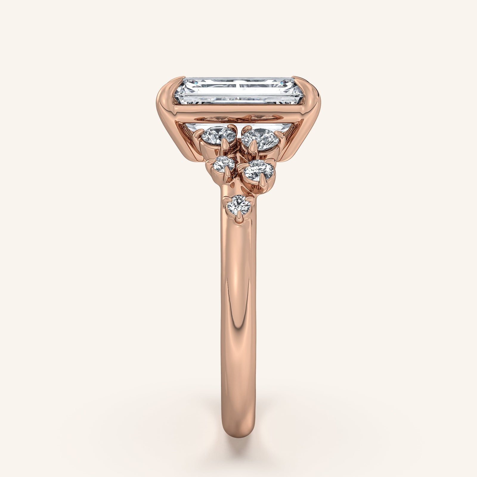 Camille — Floral Accent Engagement Ring