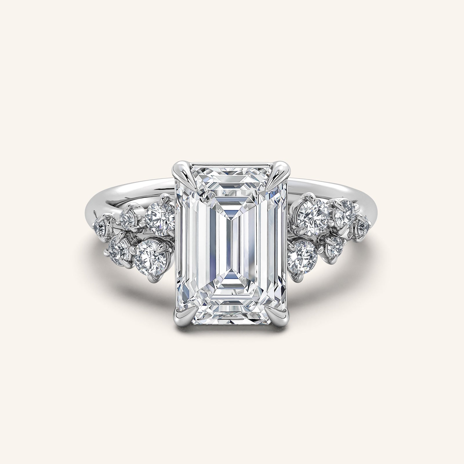Camille — Floral Accent Engagement Ring