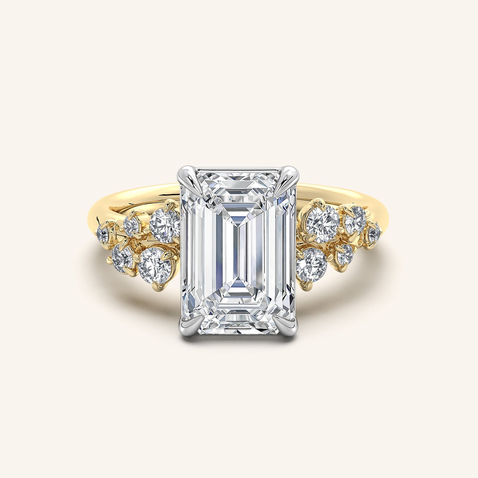 Camille — Floral Accent Engagement Ring