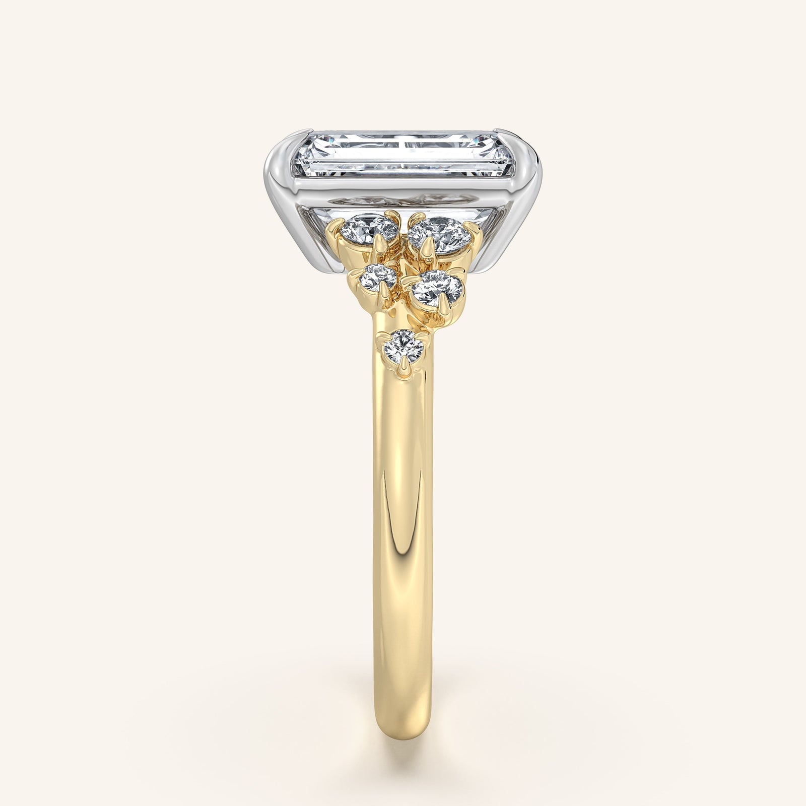 Camille — Floral Accent Engagement Ring