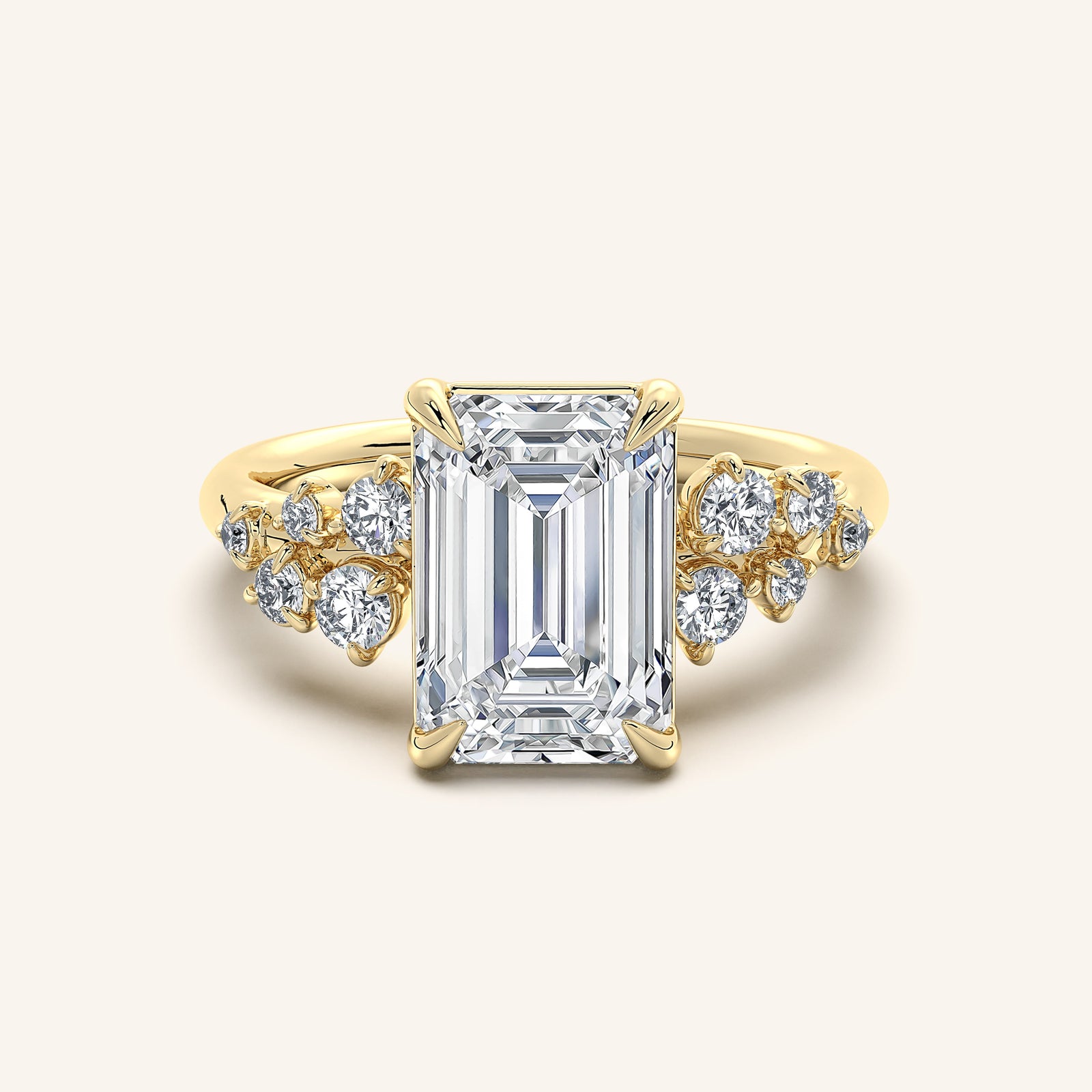 Camille — Floral Accent Engagement Ring