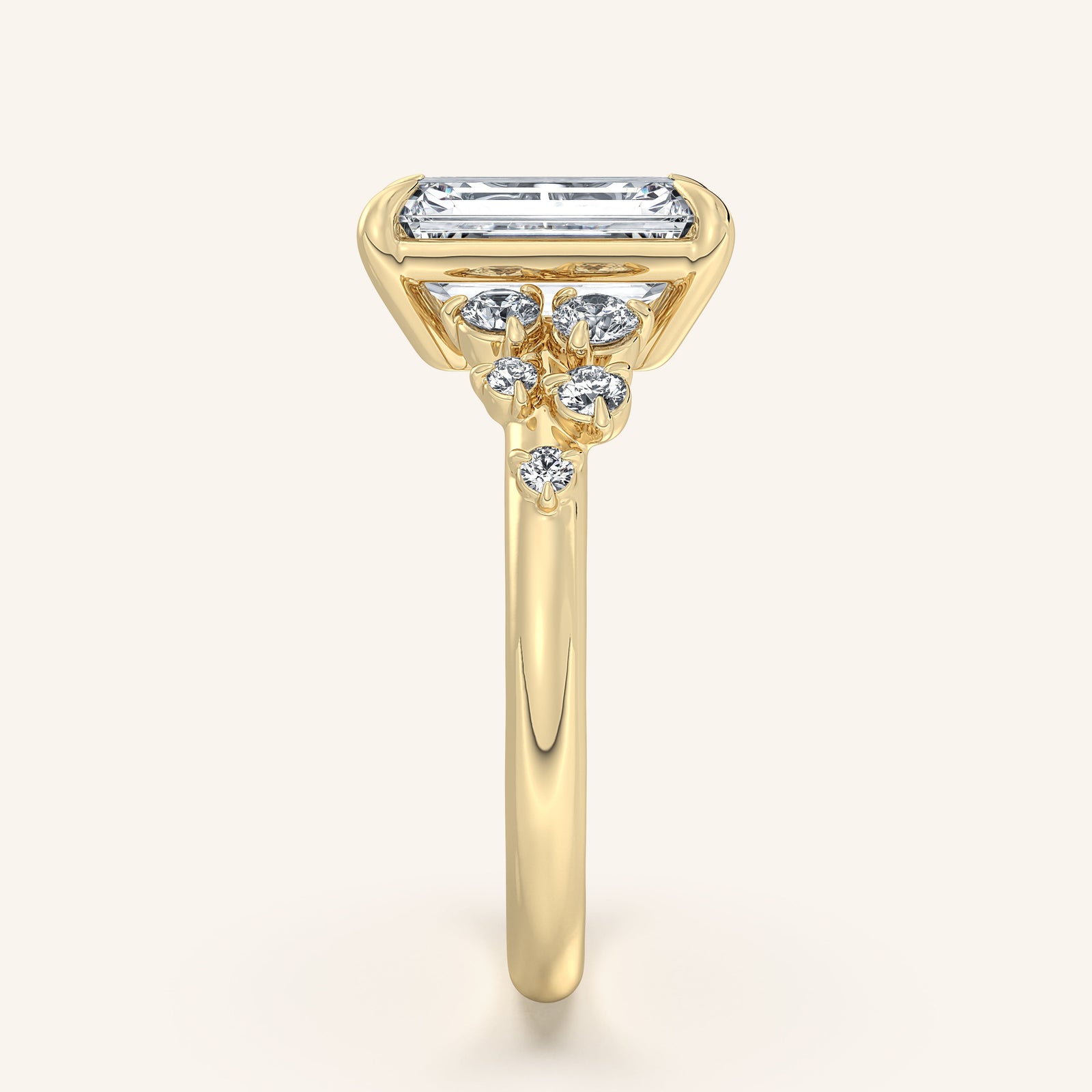 Camille — Floral Accent Engagement Ring