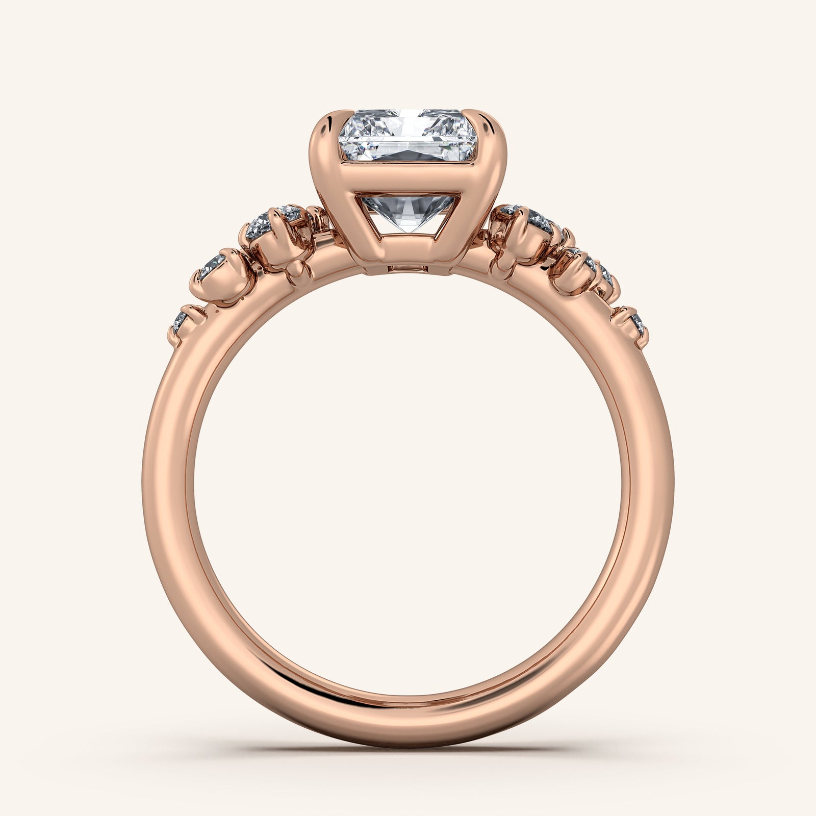 Camille — Floral Accent Engagement Ring