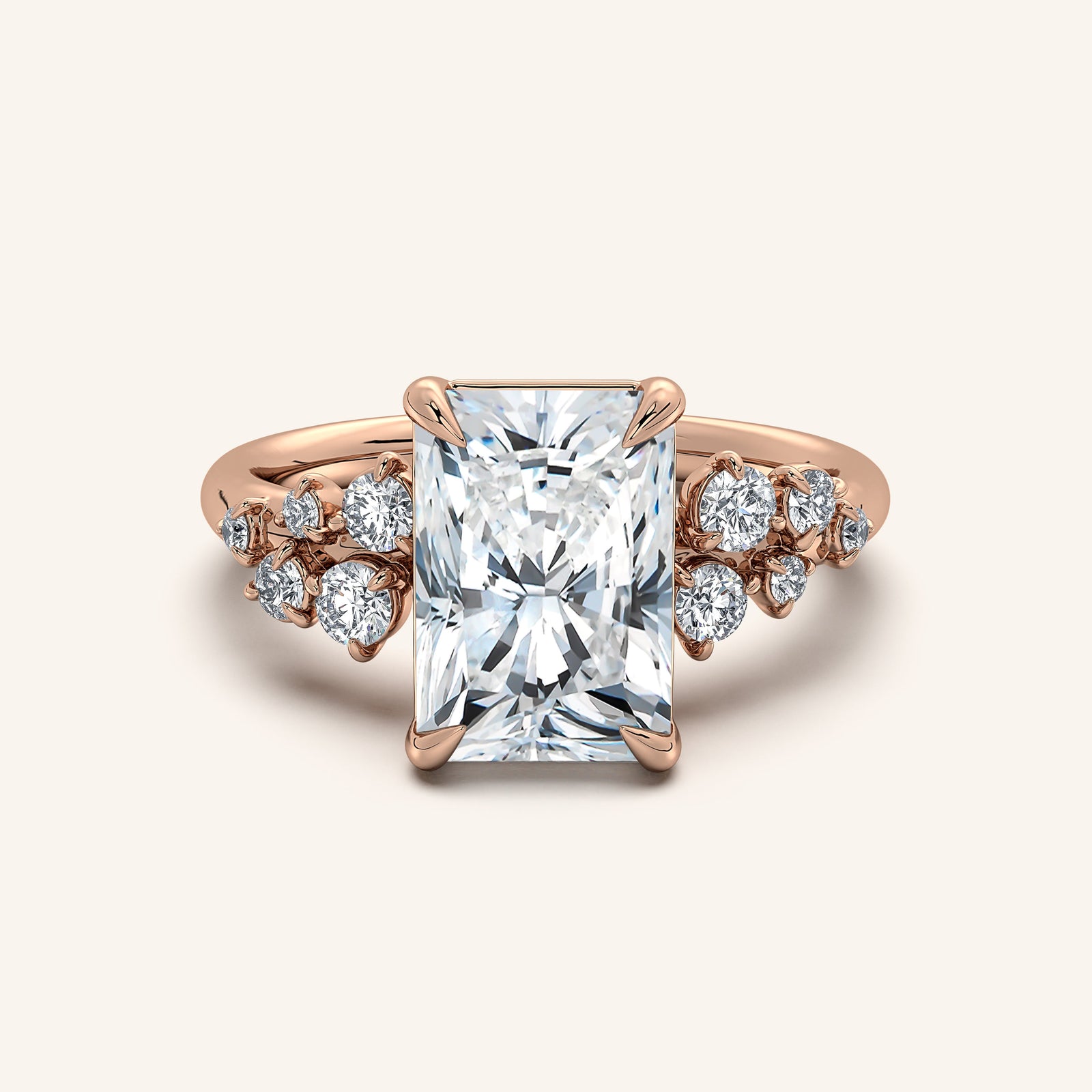Camille — Floral Accent Engagement Ring