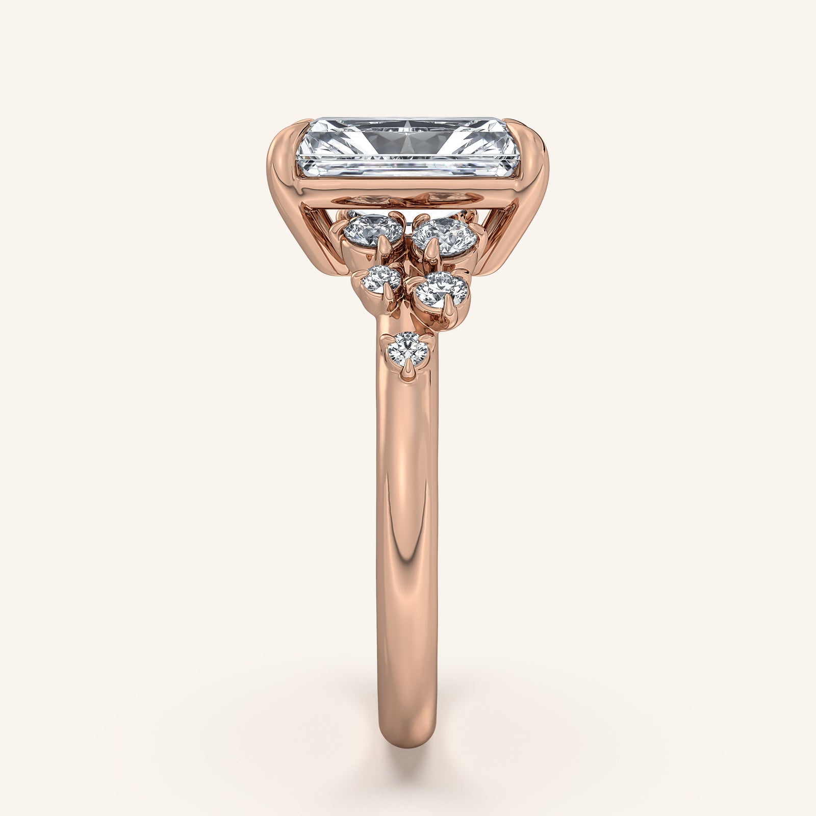 Camille — Floral Accent Engagement Ring