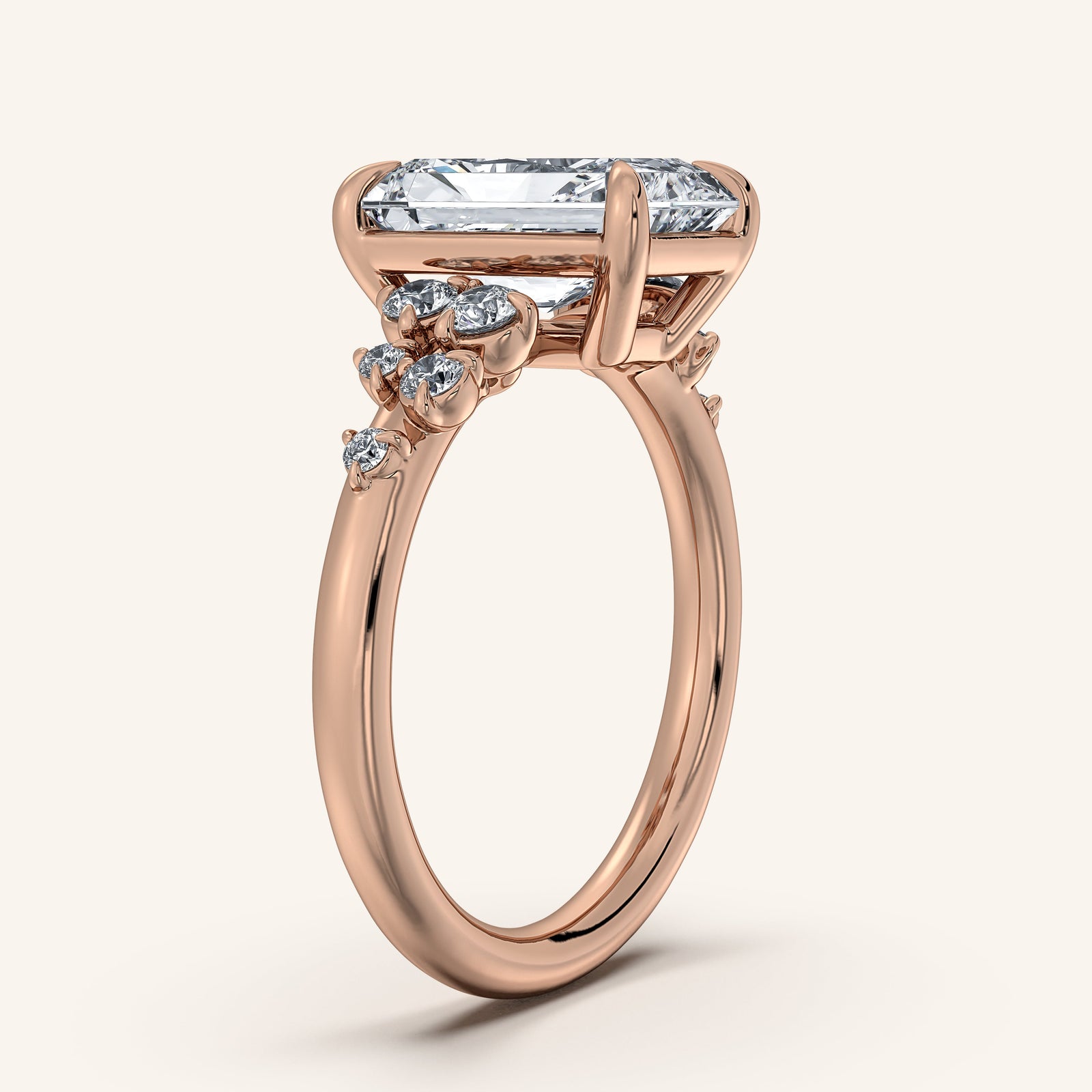 Camille — Floral Accent Engagement Ring