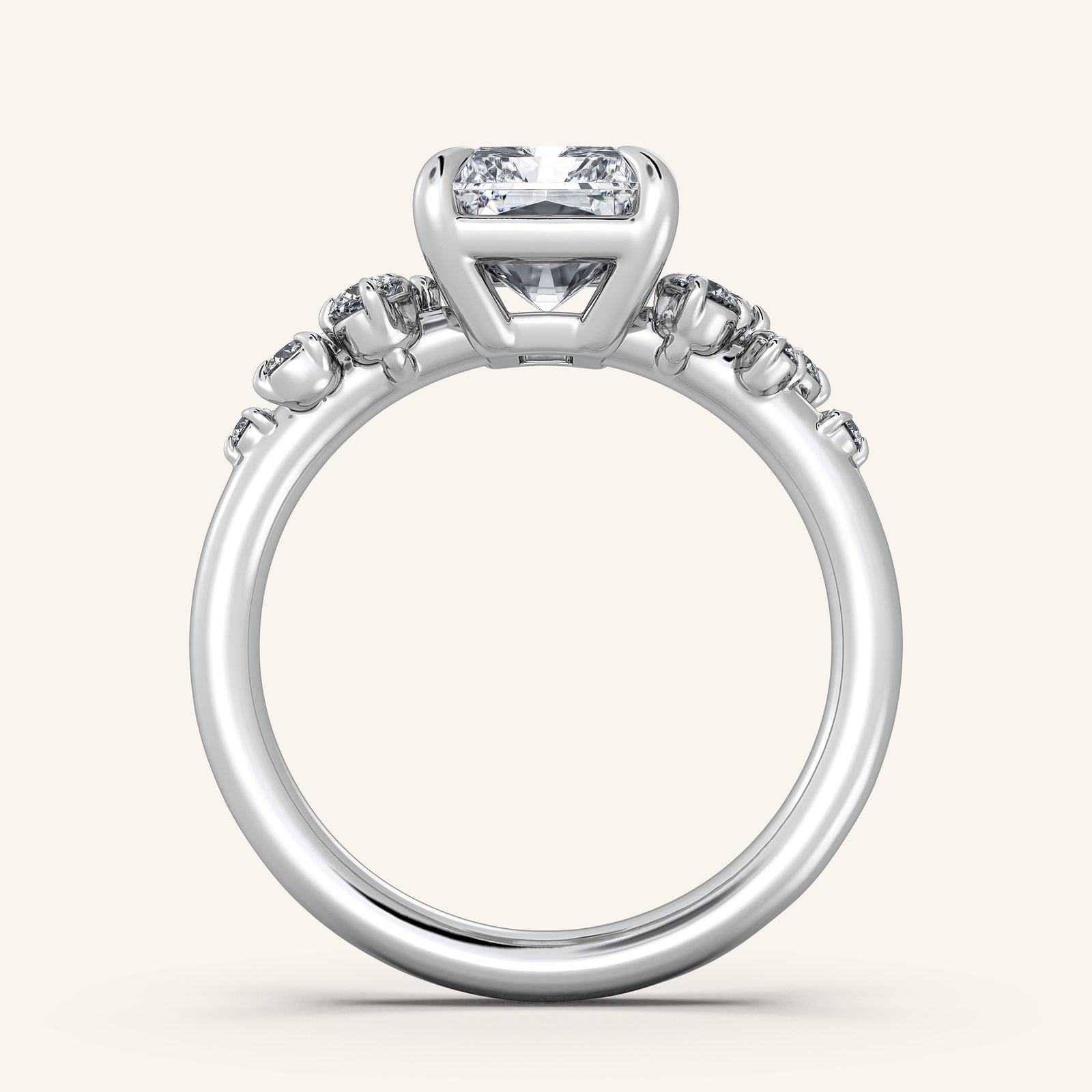 Camille — Floral Accent Engagement Ring