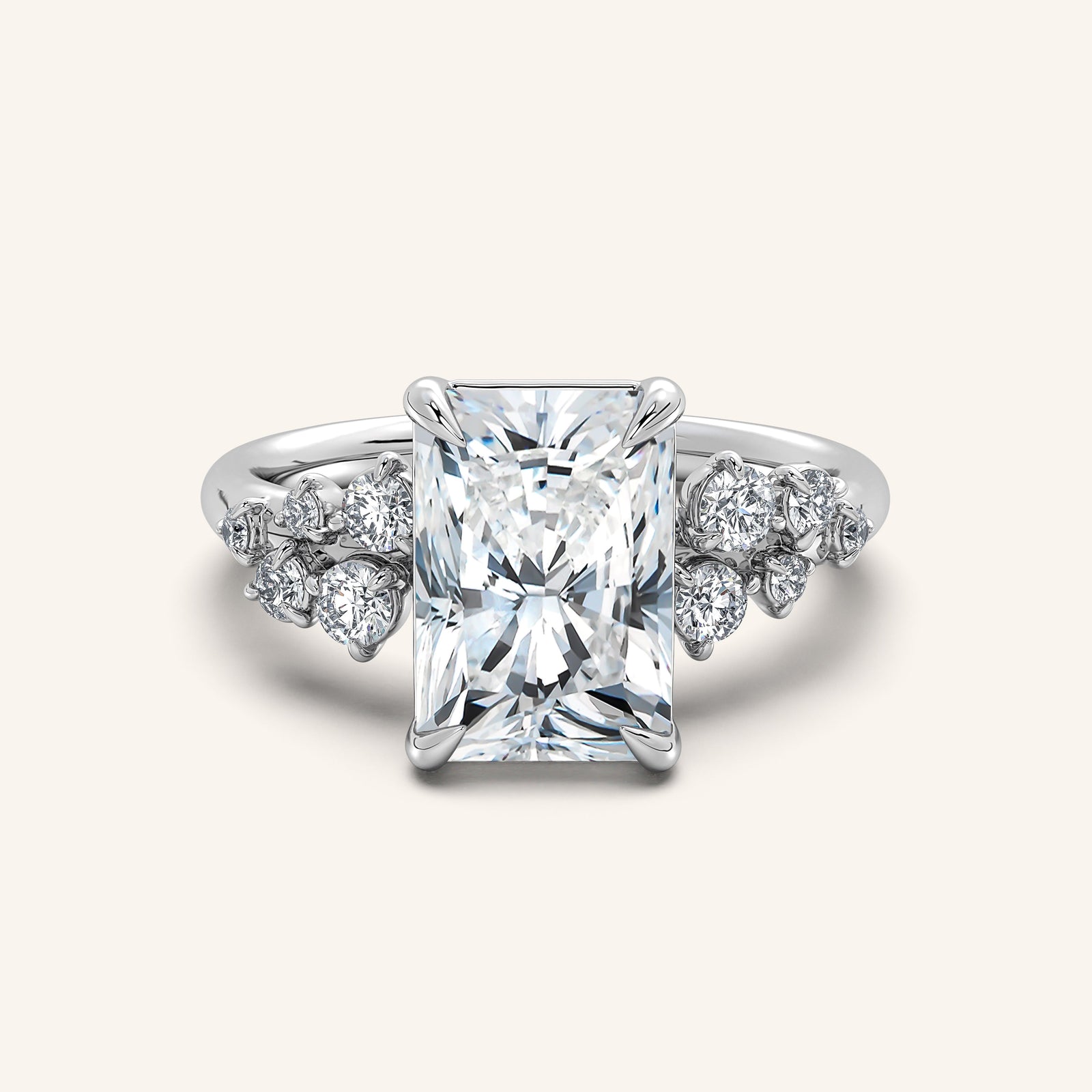 Camille — Floral Accent Engagement Ring