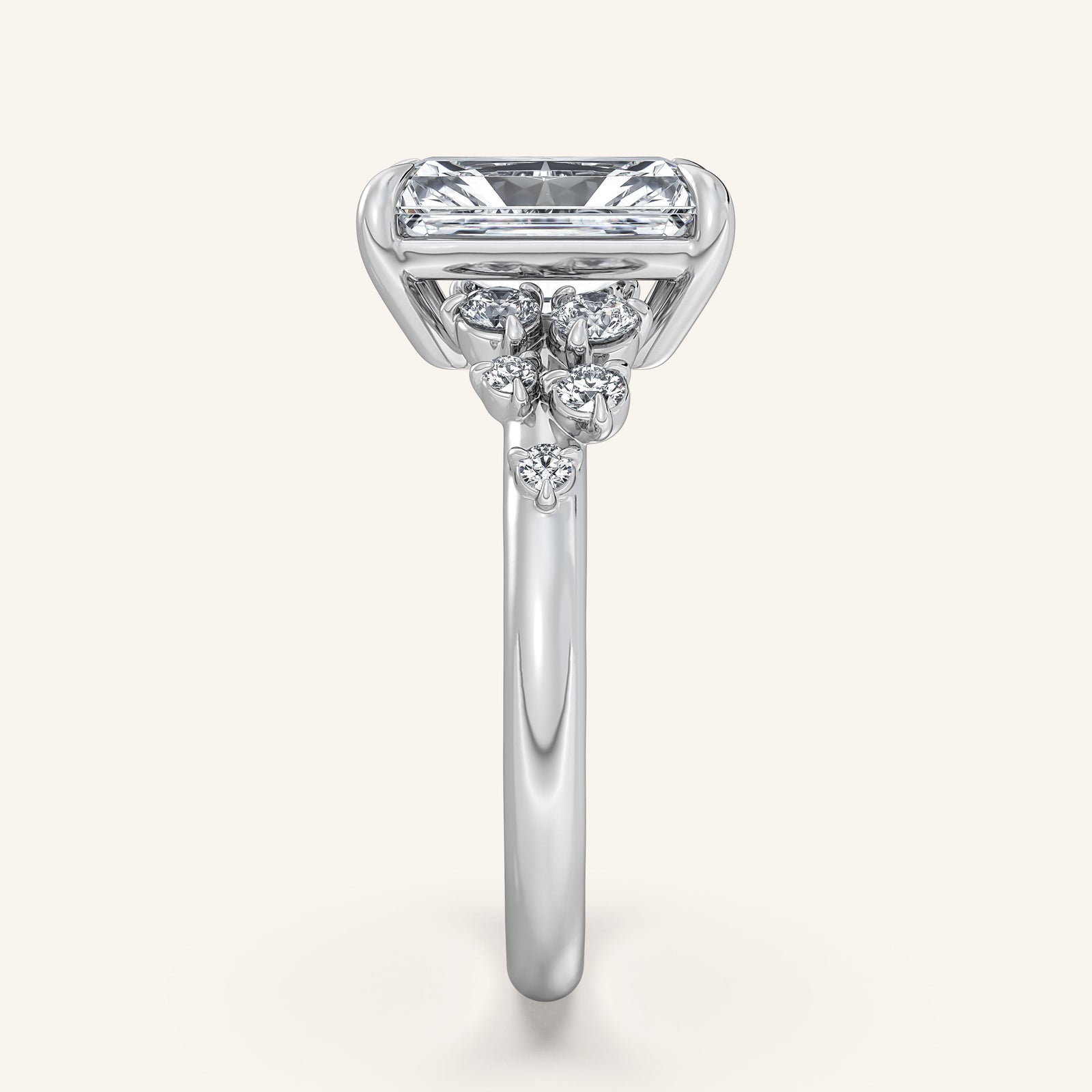 Camille — Floral Accent Engagement Ring
