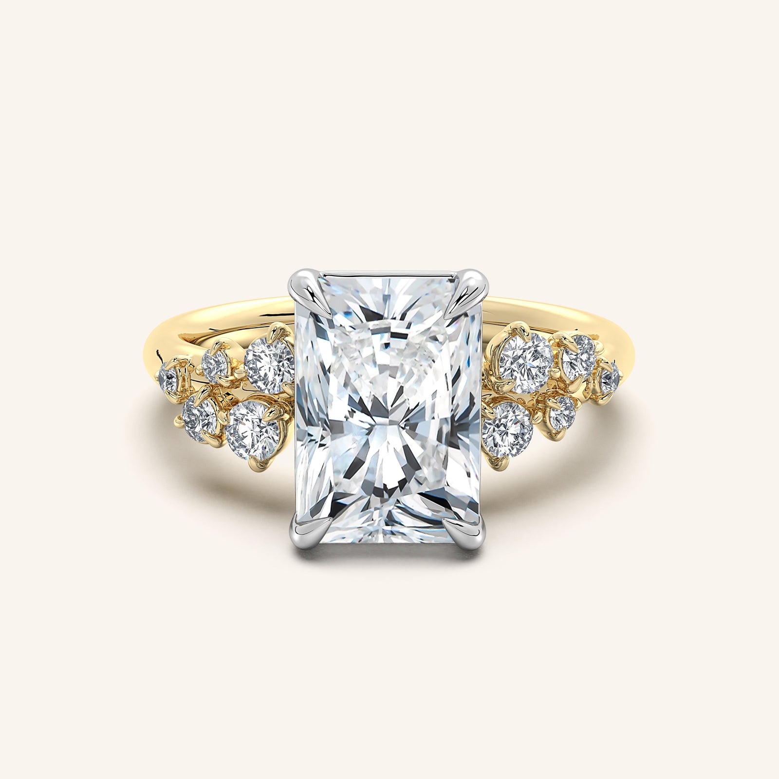 Camille — Floral Accent Engagement Ring