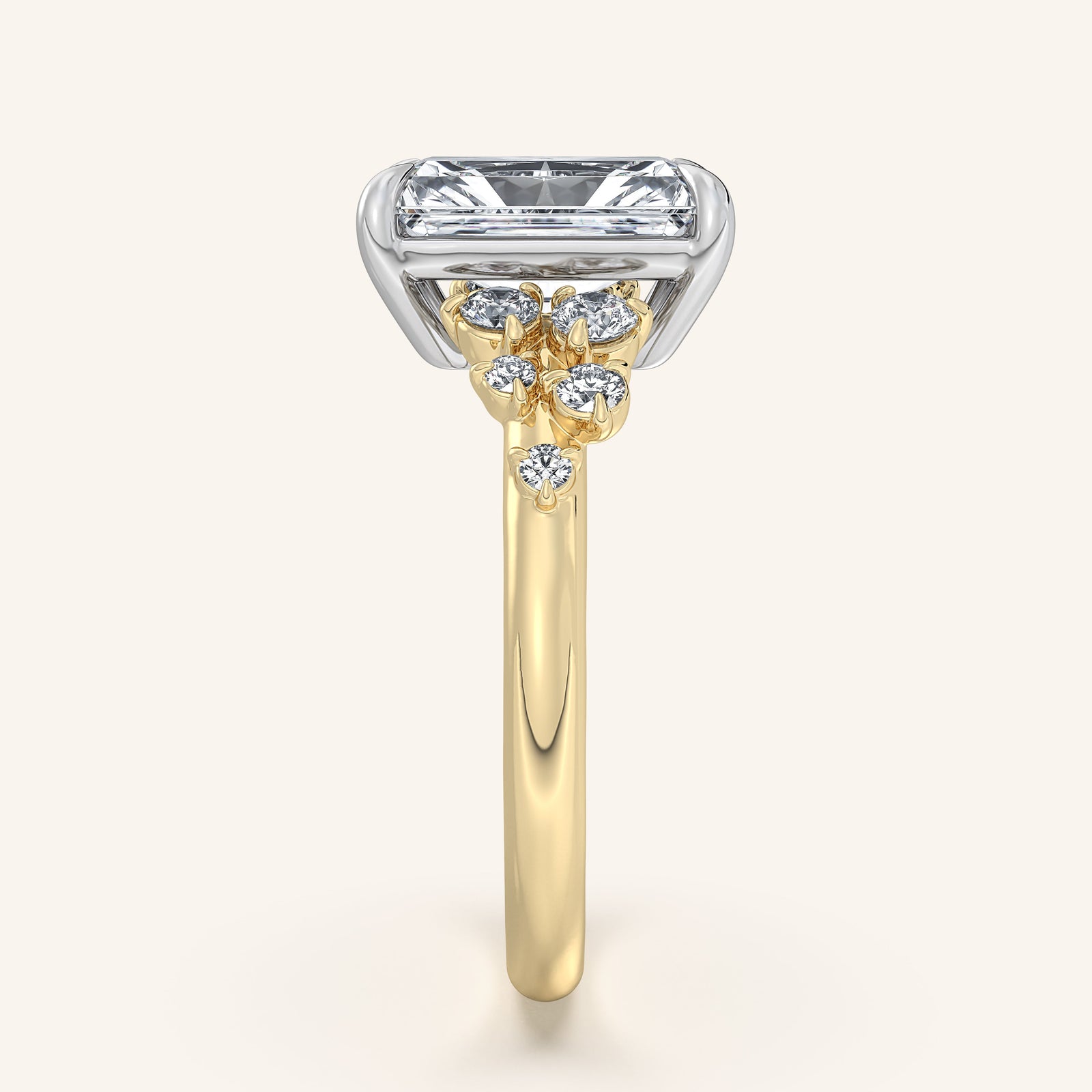 Camille — Floral Accent Engagement Ring
