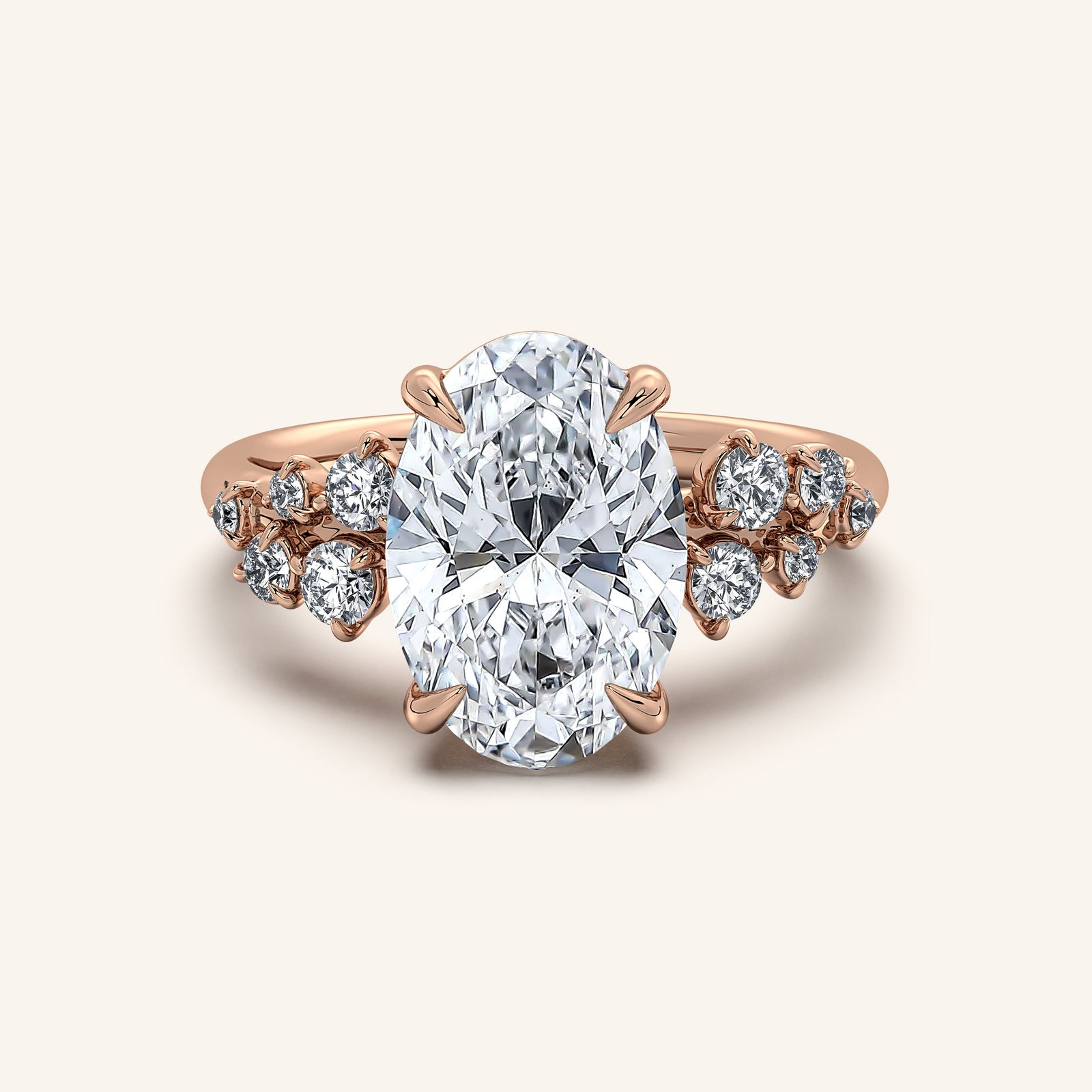 Camille — Floral Accent Engagement Ring