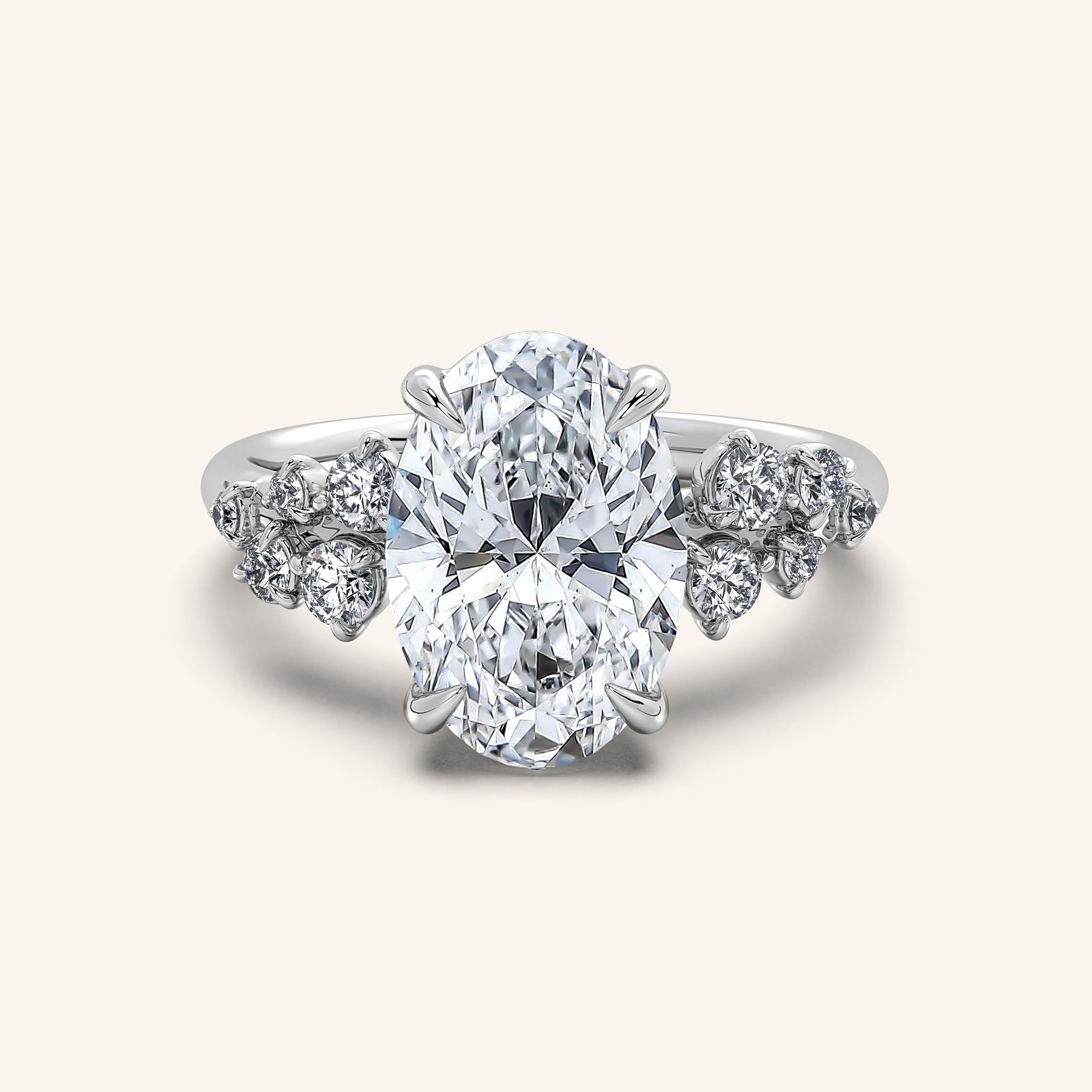 Camille — Floral Accent Engagement Ring