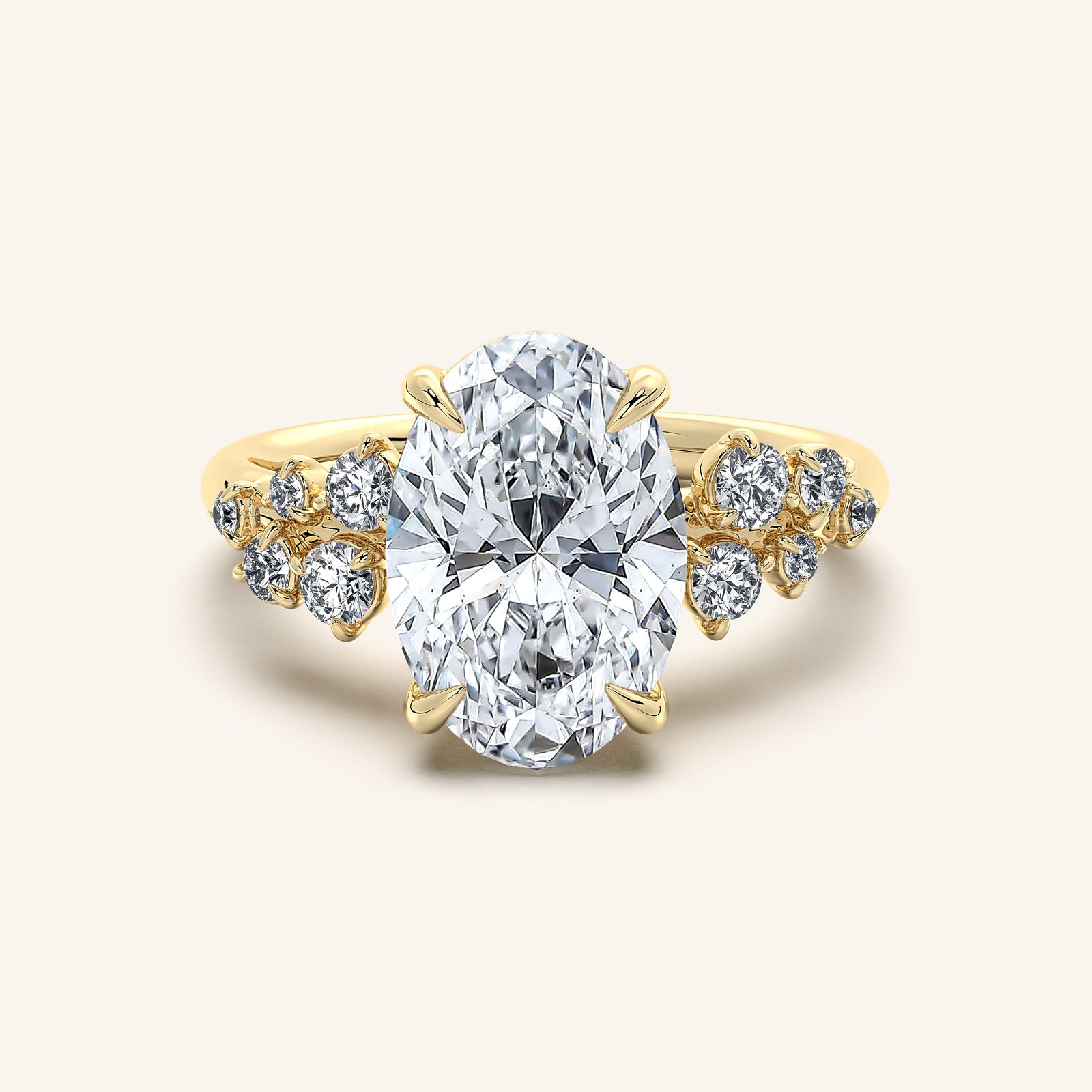 Camille — Floral Accent Engagement Ring