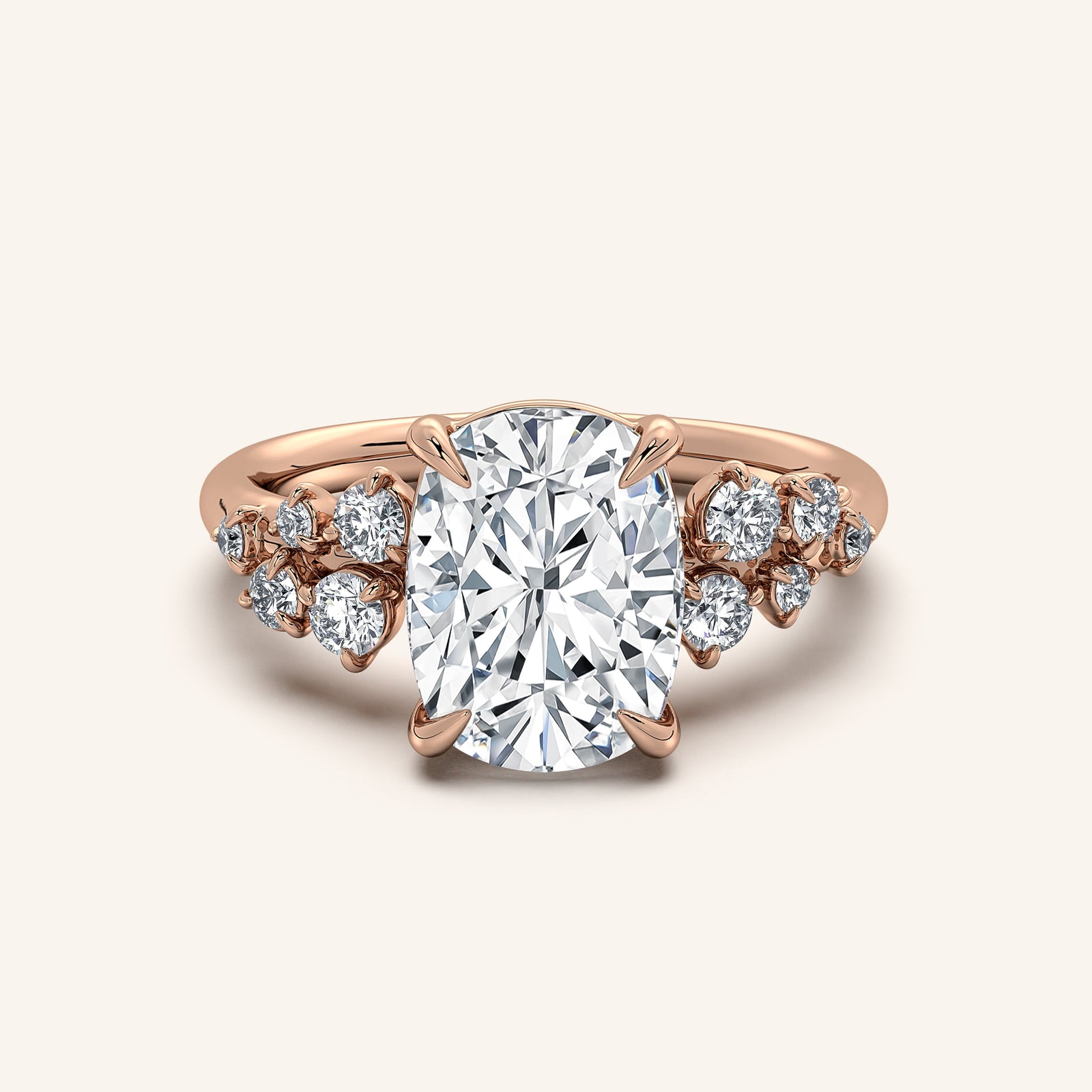 Camille — Floral Accent Engagement Ring