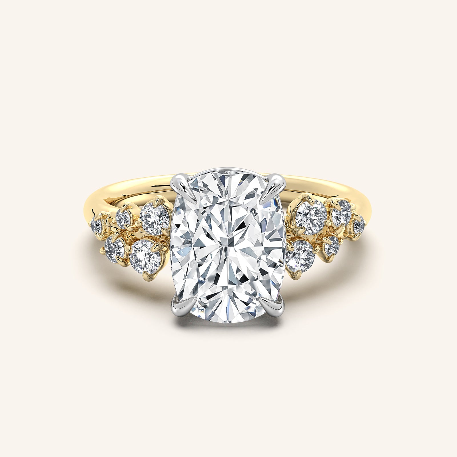 Camille — Floral Accent Engagement Ring