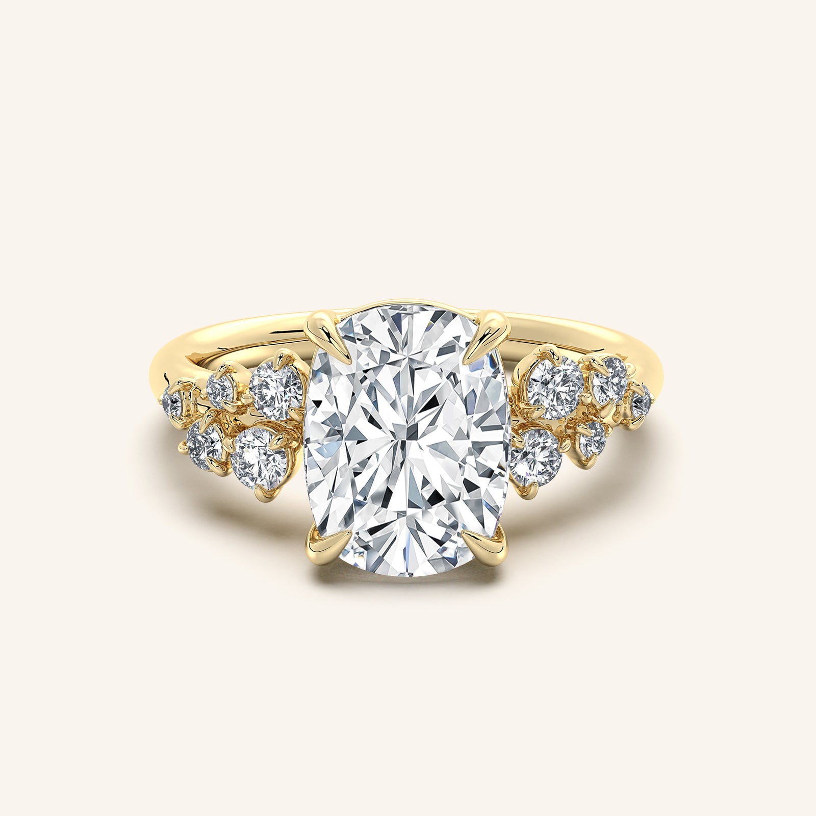 Camille — Floral Accent Engagement Ring
