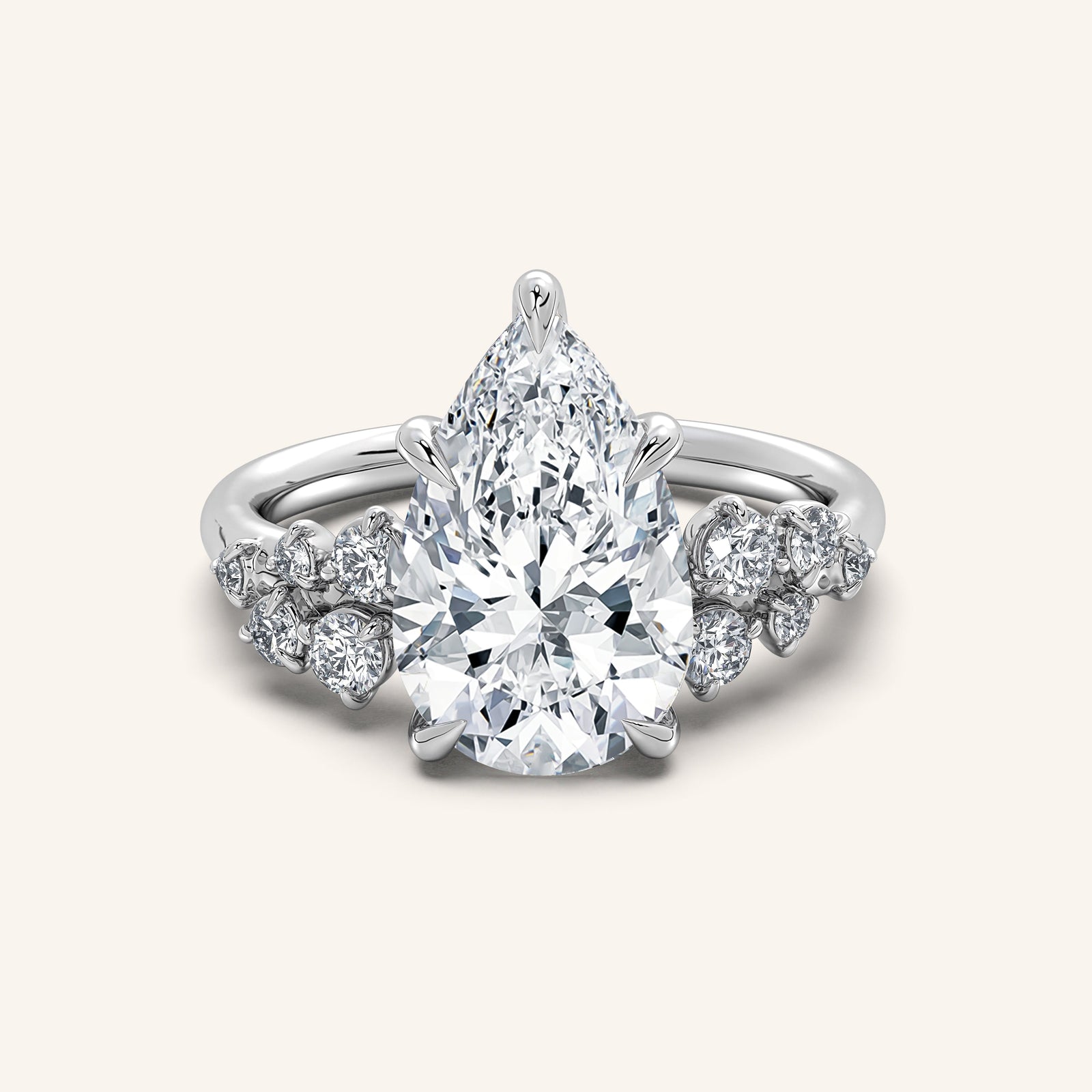 Camille — Floral Accent Engagement Ring