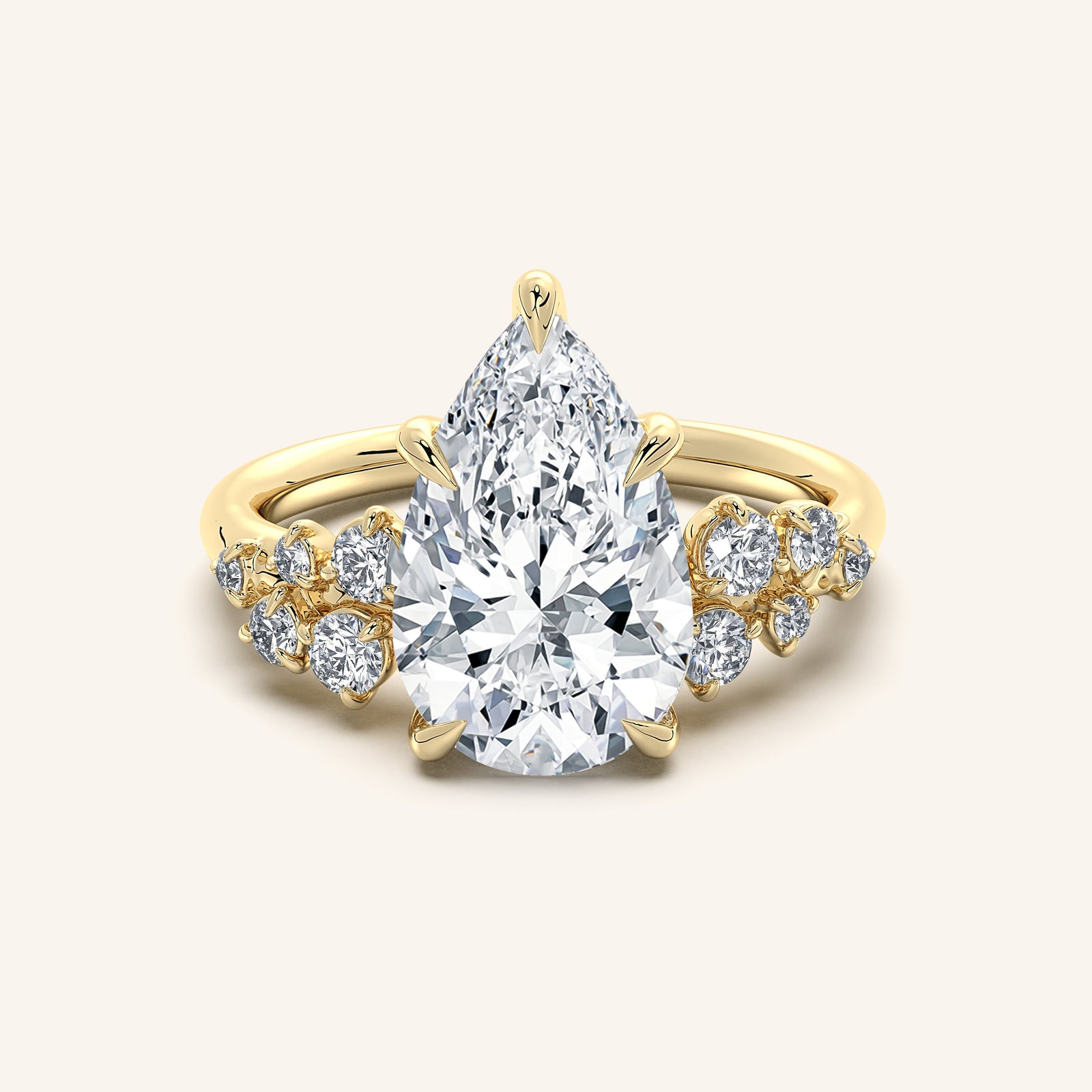 Camille — Floral Accent Engagement Ring