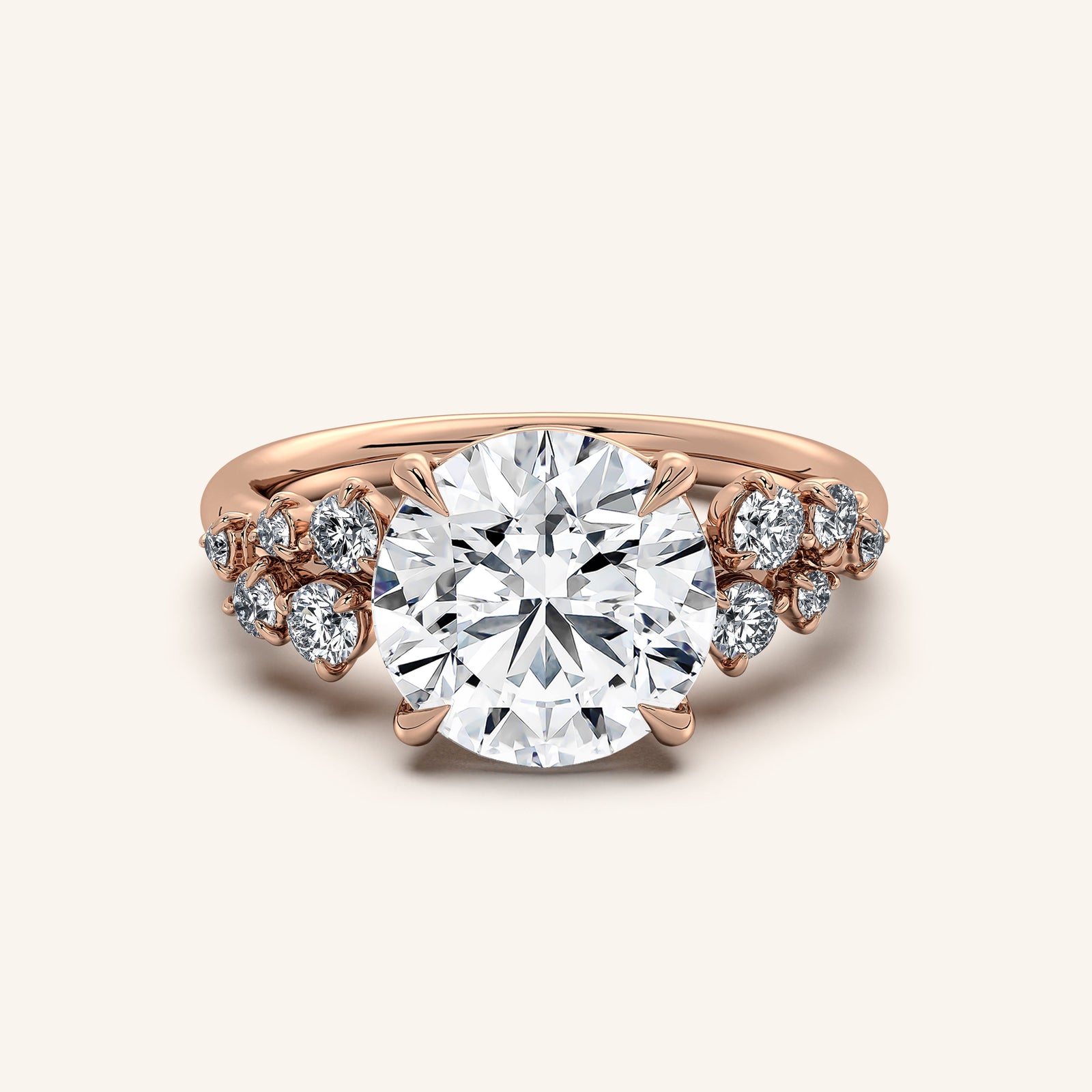 Camille — Floral Accent Engagement Ring