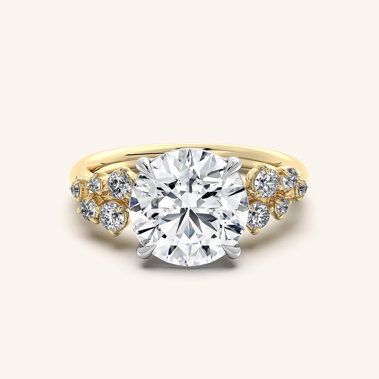 Camille — Floral Accent Engagement Ring