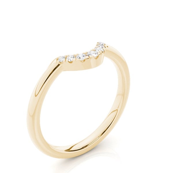 5.0mm Studded Slight Comfort Fit Diamond Shaped Band