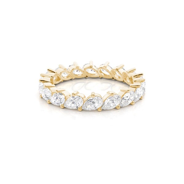 Scalloped Pear-Shaped Diamond Full Eternity Ring