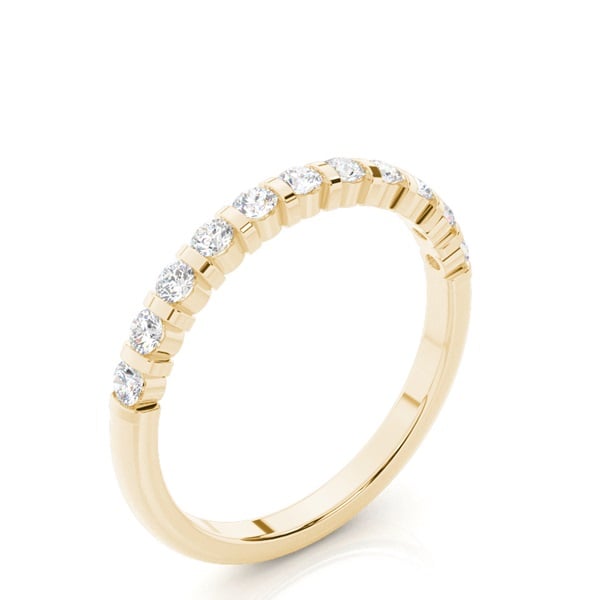 Diamonds Studded Half Eternity Wedding Band