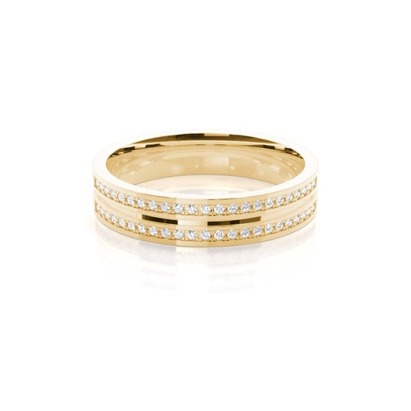 Diamonds Studded Half Eternity Womens Wedding Band