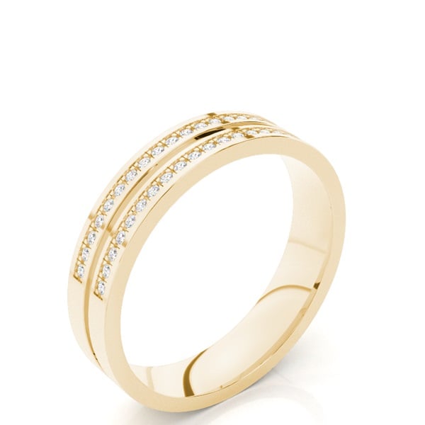 Diamonds Studded Half Eternity Womens Wedding Band