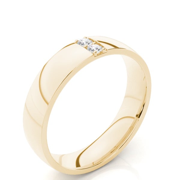 5.0mm Studded Comfort Fit Wedding Band — 0.09 ct