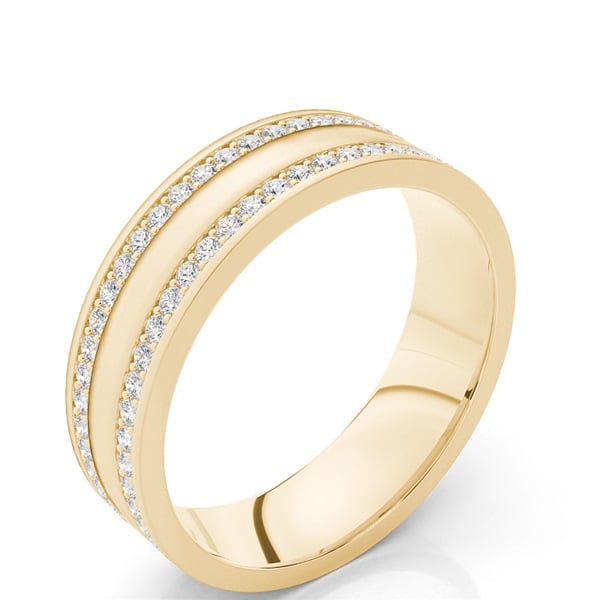6.0mm Studded Comfort Fit Wedding Band — 0.71 ct