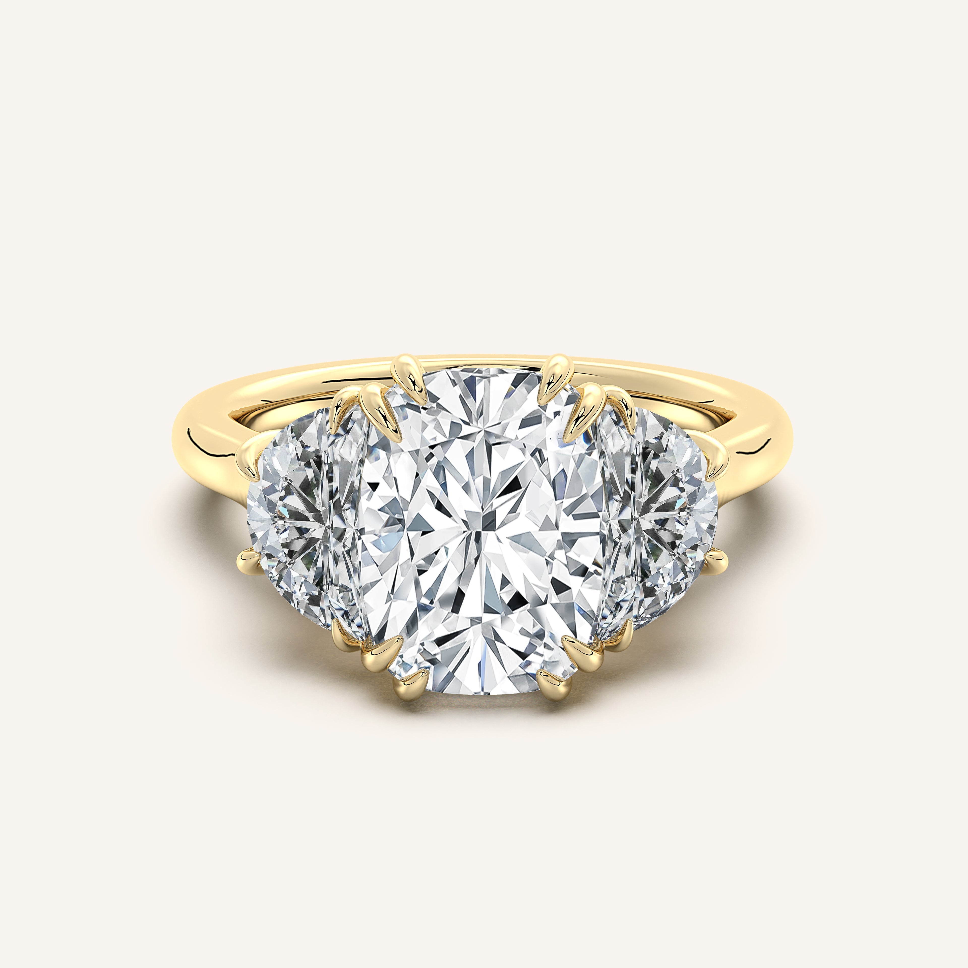 shape: Cushion | metal: Yellow Gold | view: 1