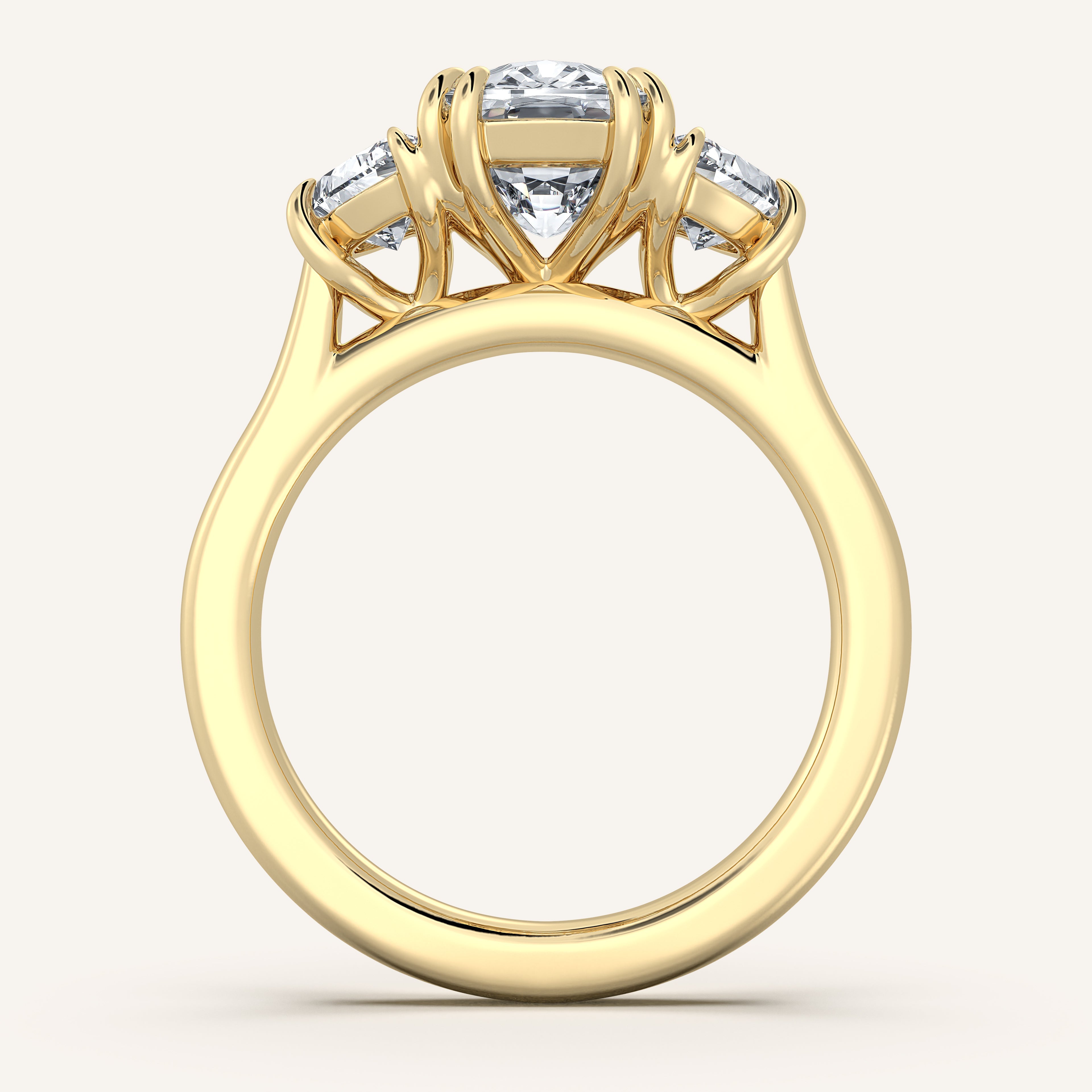 shape: Cushion | metal: Yellow Gold | view: 4
